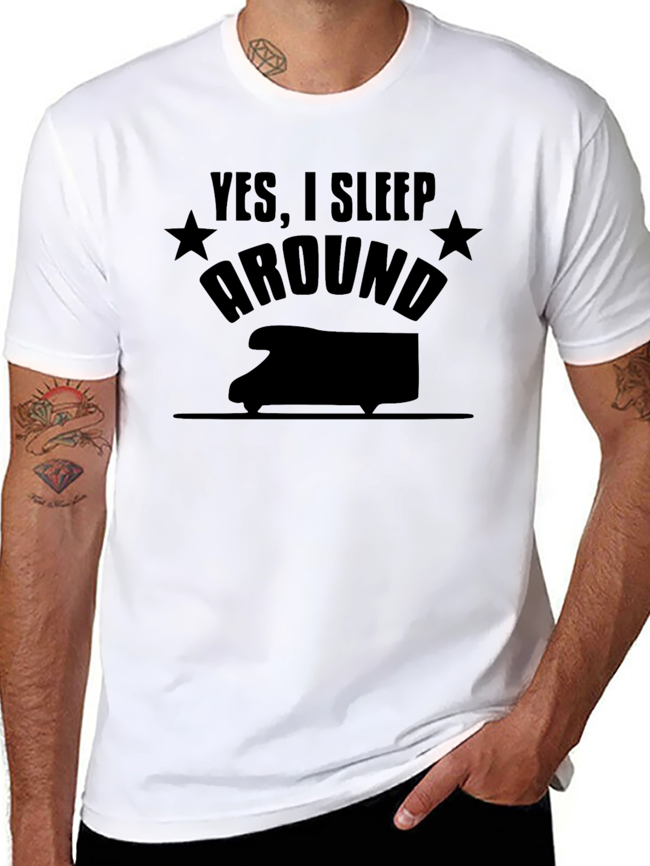 Yes I Sleep Around RV Camping T-Shirt