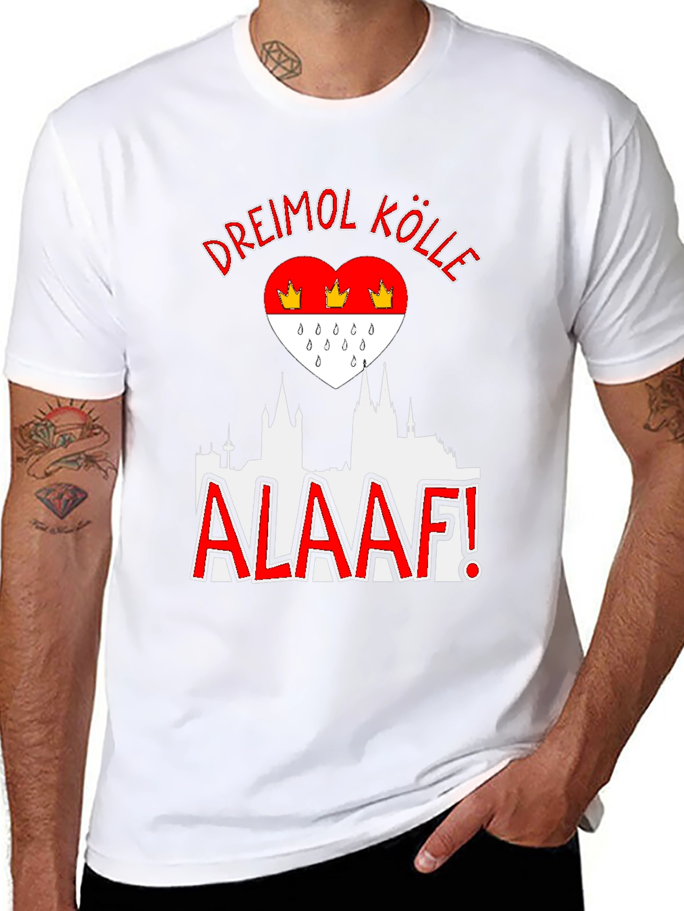 Dreimol Kölle Alaaf T-Shirt Cologne Germany