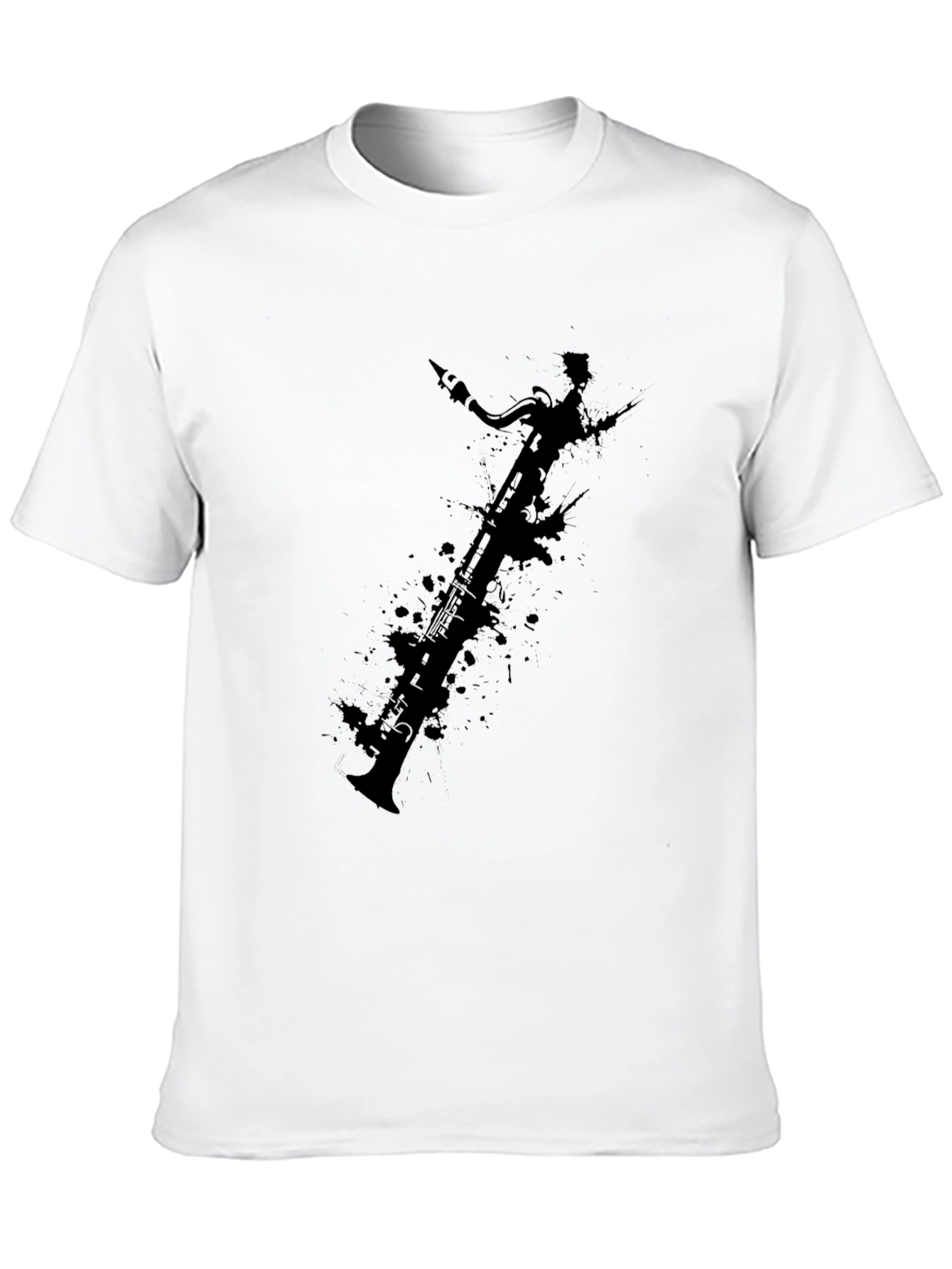 Bassoon Silhouette Black T-Shirt - Music Lover Tee