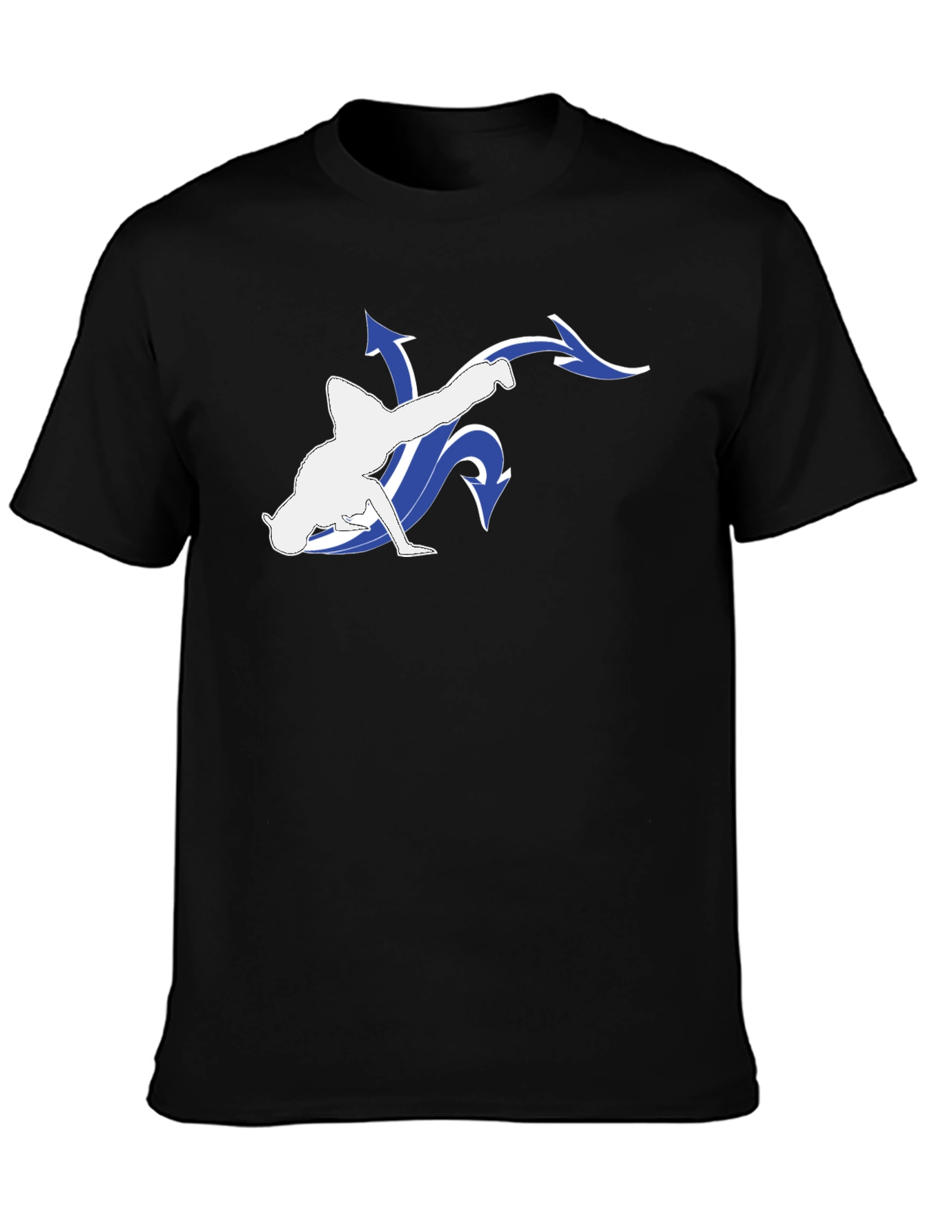 Black T-Shirt with Breakdance Graphic