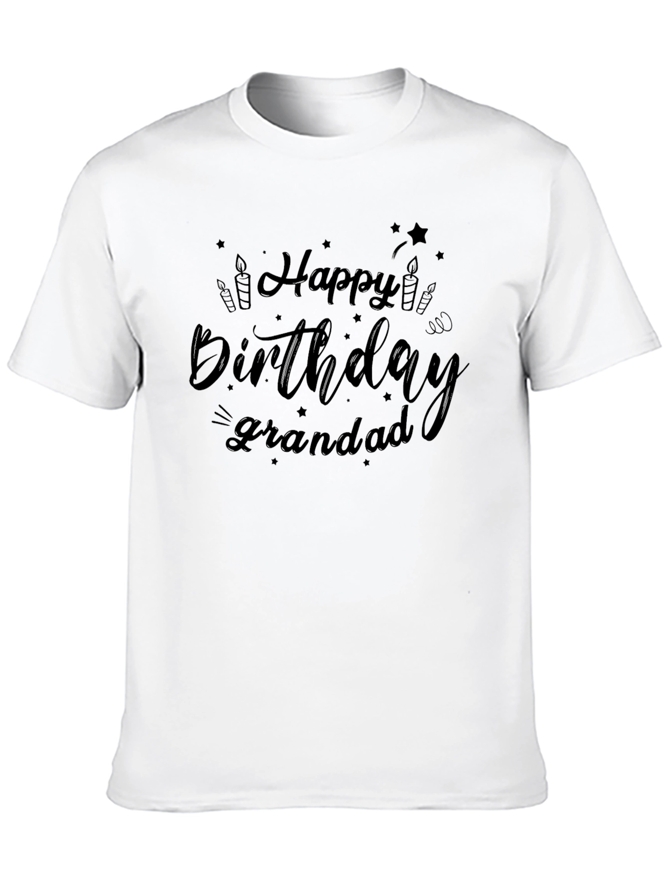 Happy Birthday Grandad Black T-Shirt