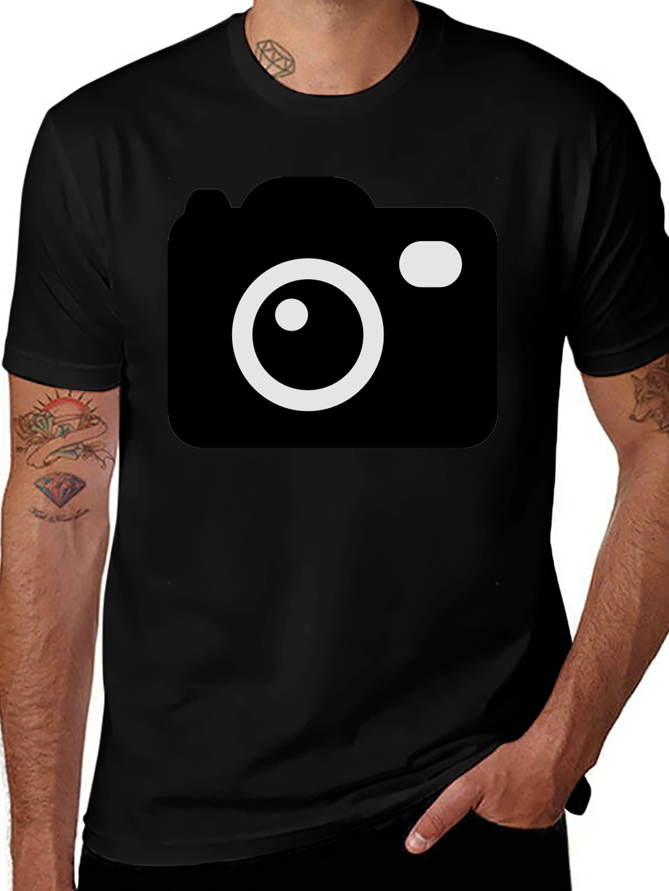 Camera Graphic Black T-Shirt