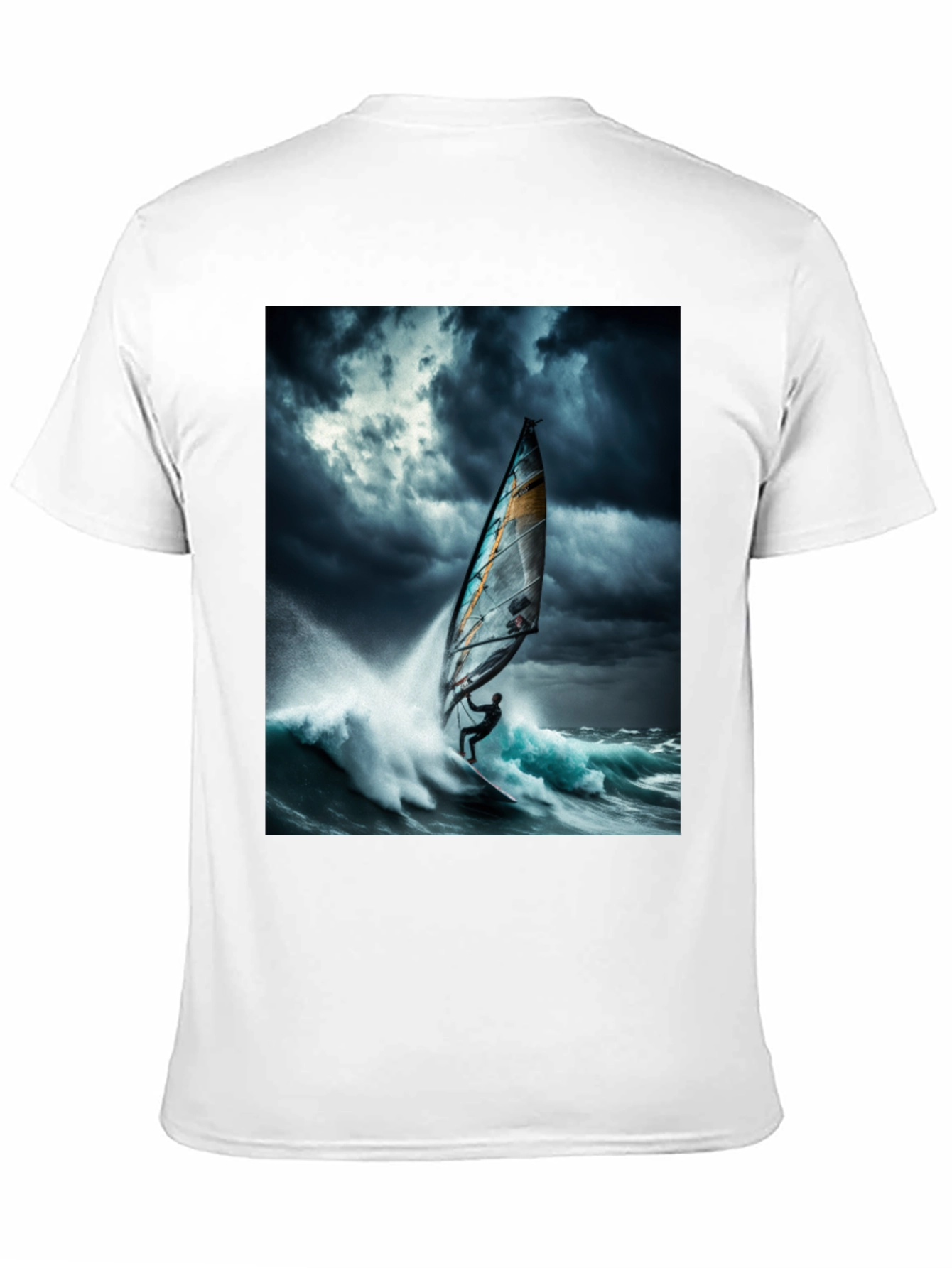 Windsurfing Waves T-Shirt - Black