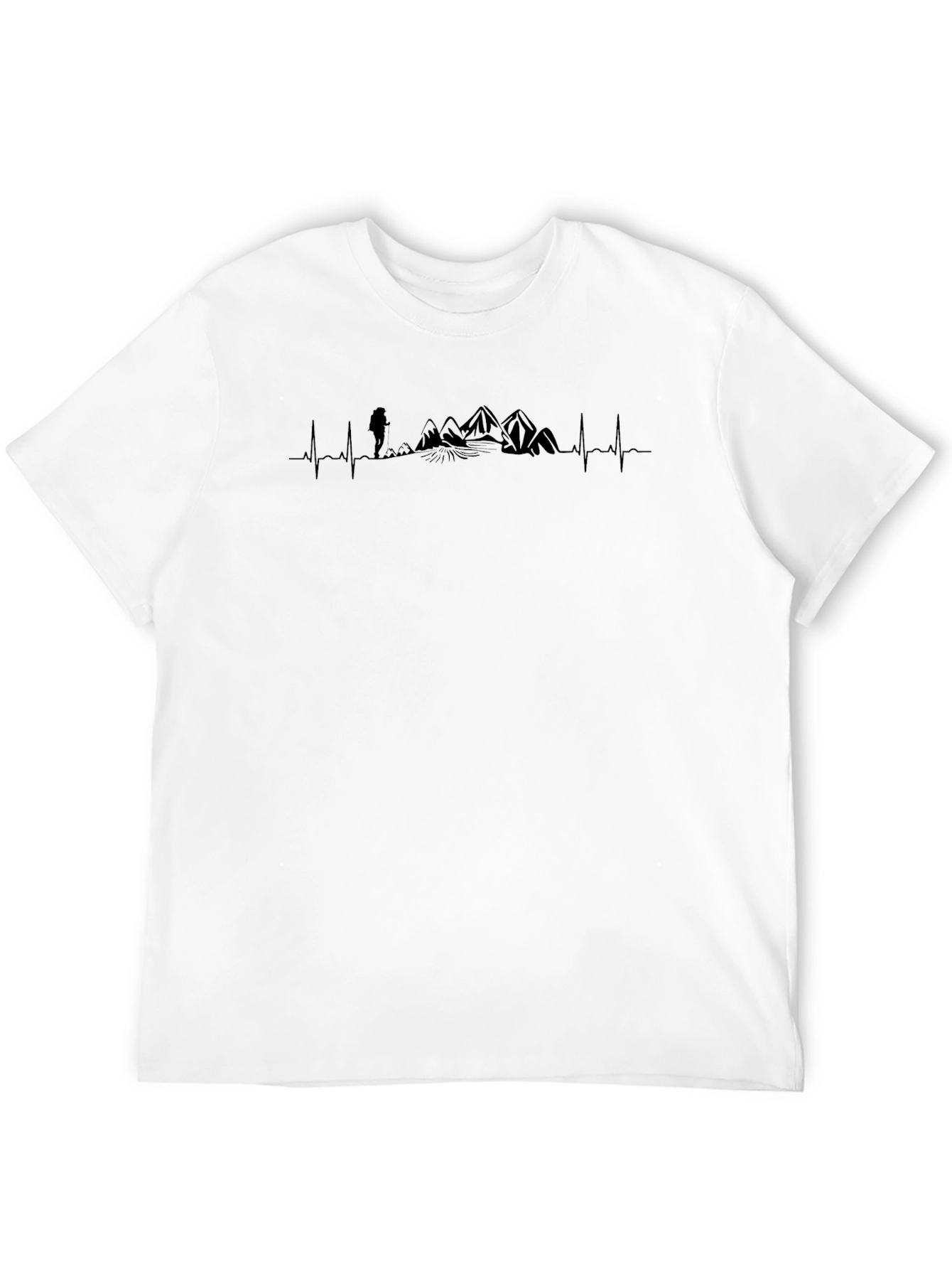 Hiking Heartbeat T-Shirt - Mountain Adventure Tee