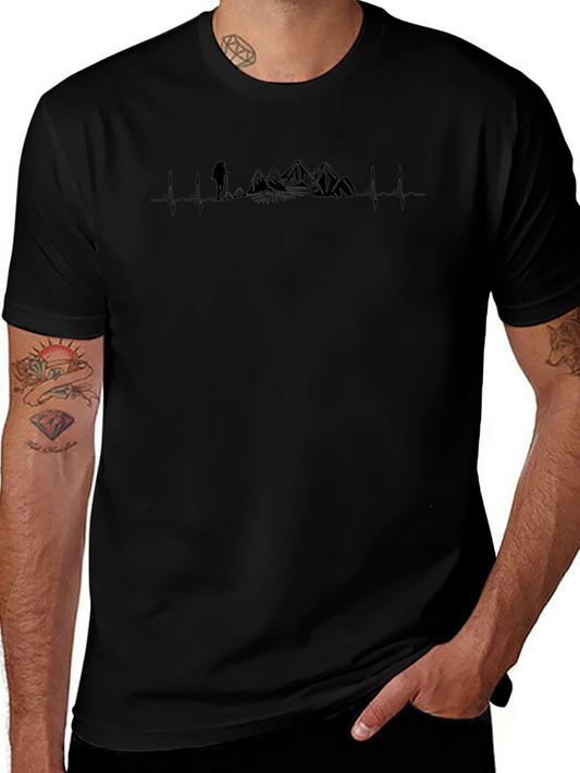 Hiking Heartbeat T-Shirt - Mountain Adventure Tee