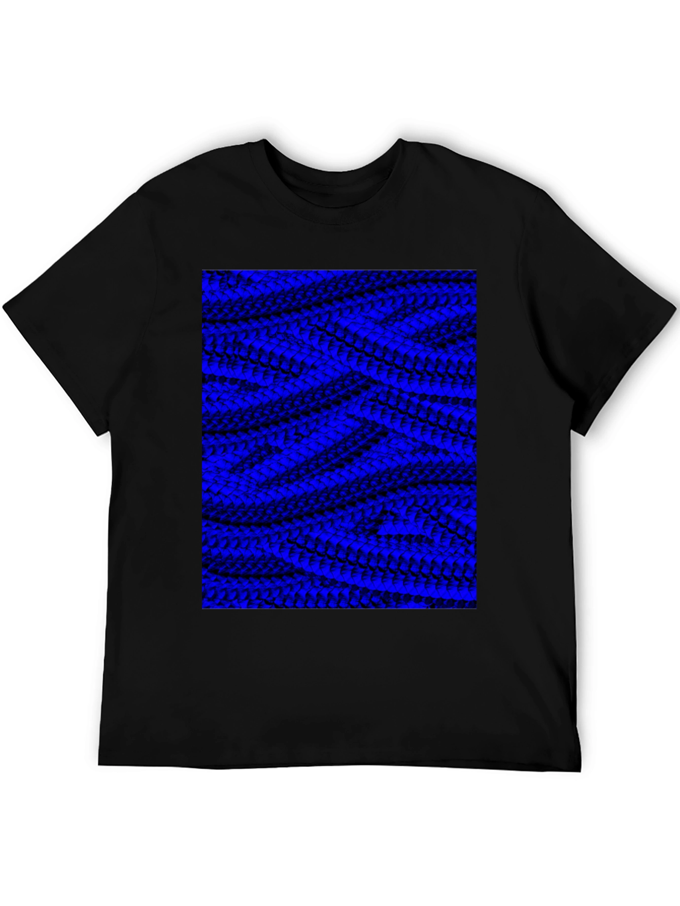 Abstract Blue Pattern Graphic Tee