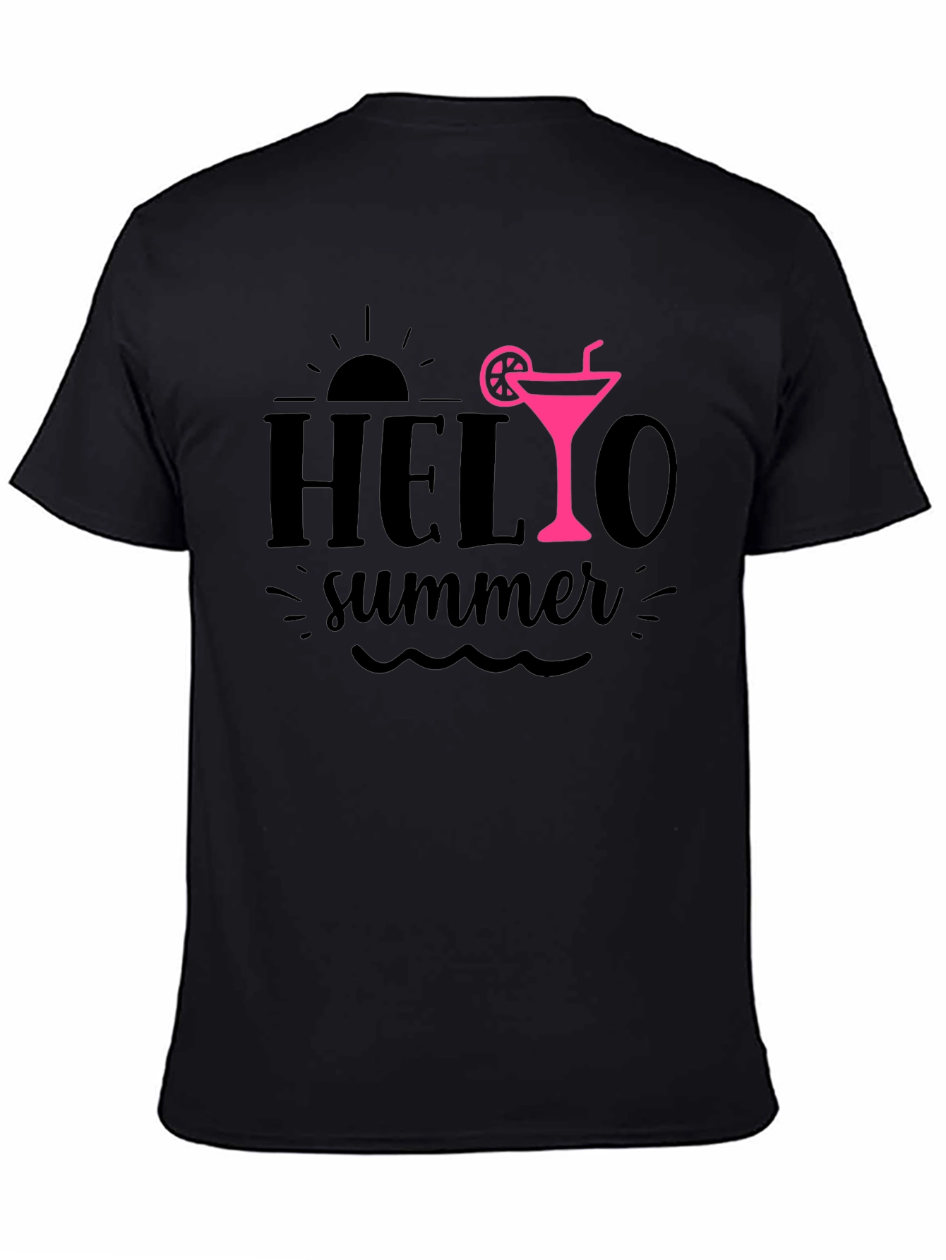 Hello Summer Black T-Shirt
