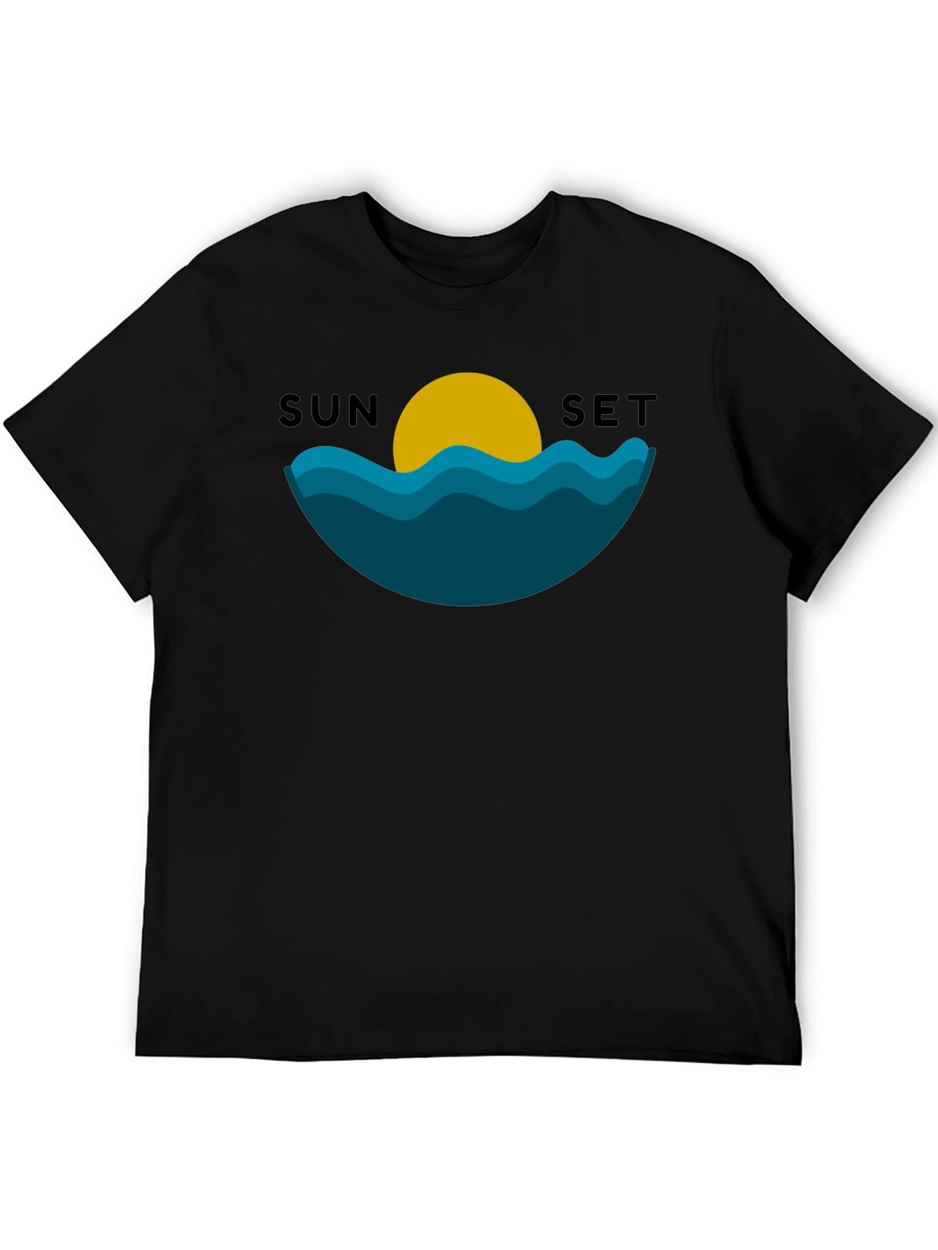 Sunset Graphic Black T-Shirt