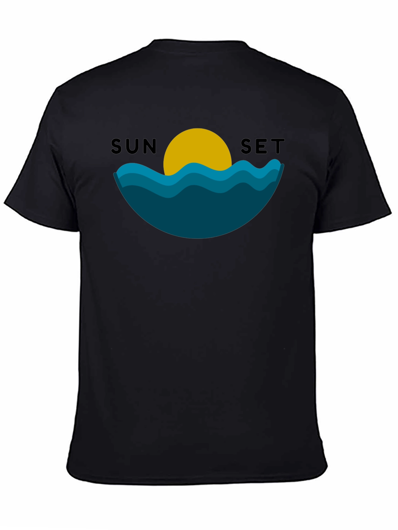 Sunset Graphic Black T-Shirt