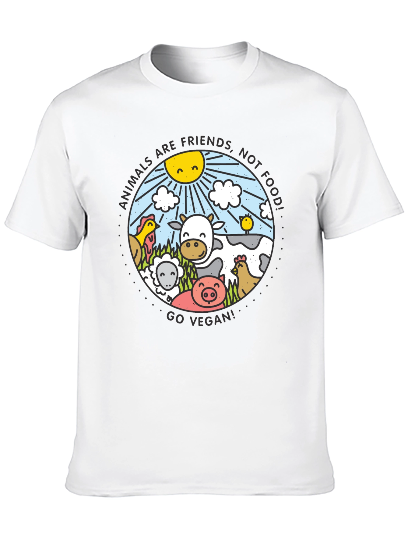 Vegan Life T-Shirt: Animals Are Friends