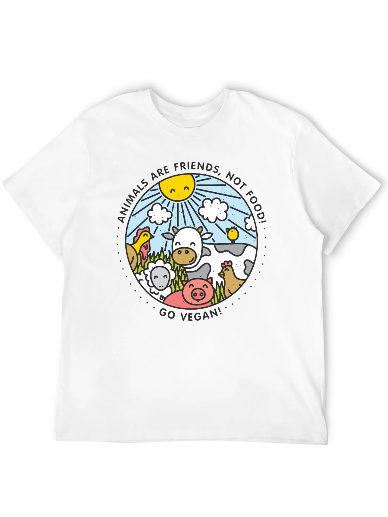 Vegan Life T-Shirt: Animals Are Friends