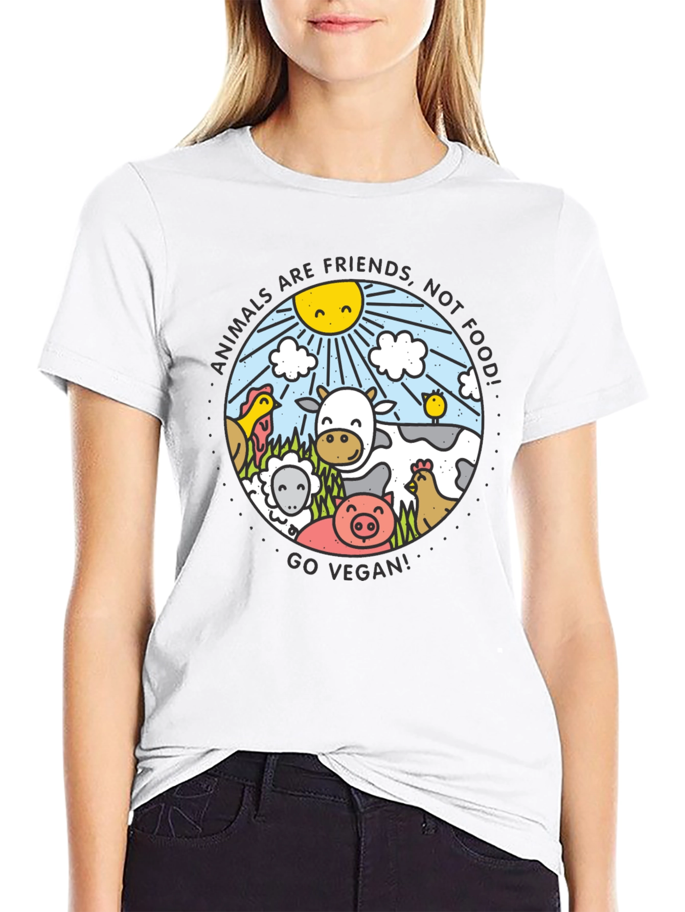 Vegan Life T-Shirt: Animals Are Friends