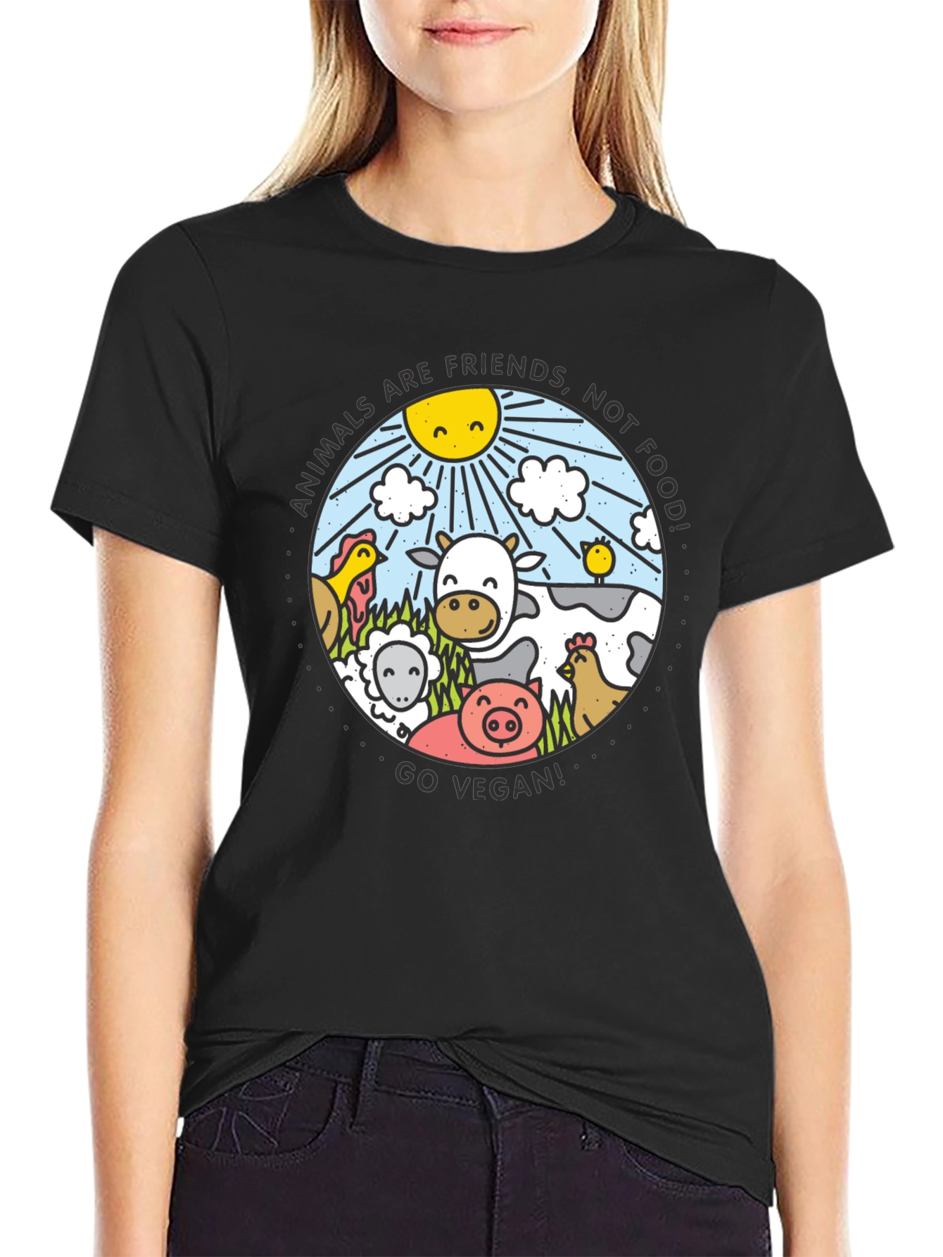 Vegan Life T-Shirt: Animals Are Friends