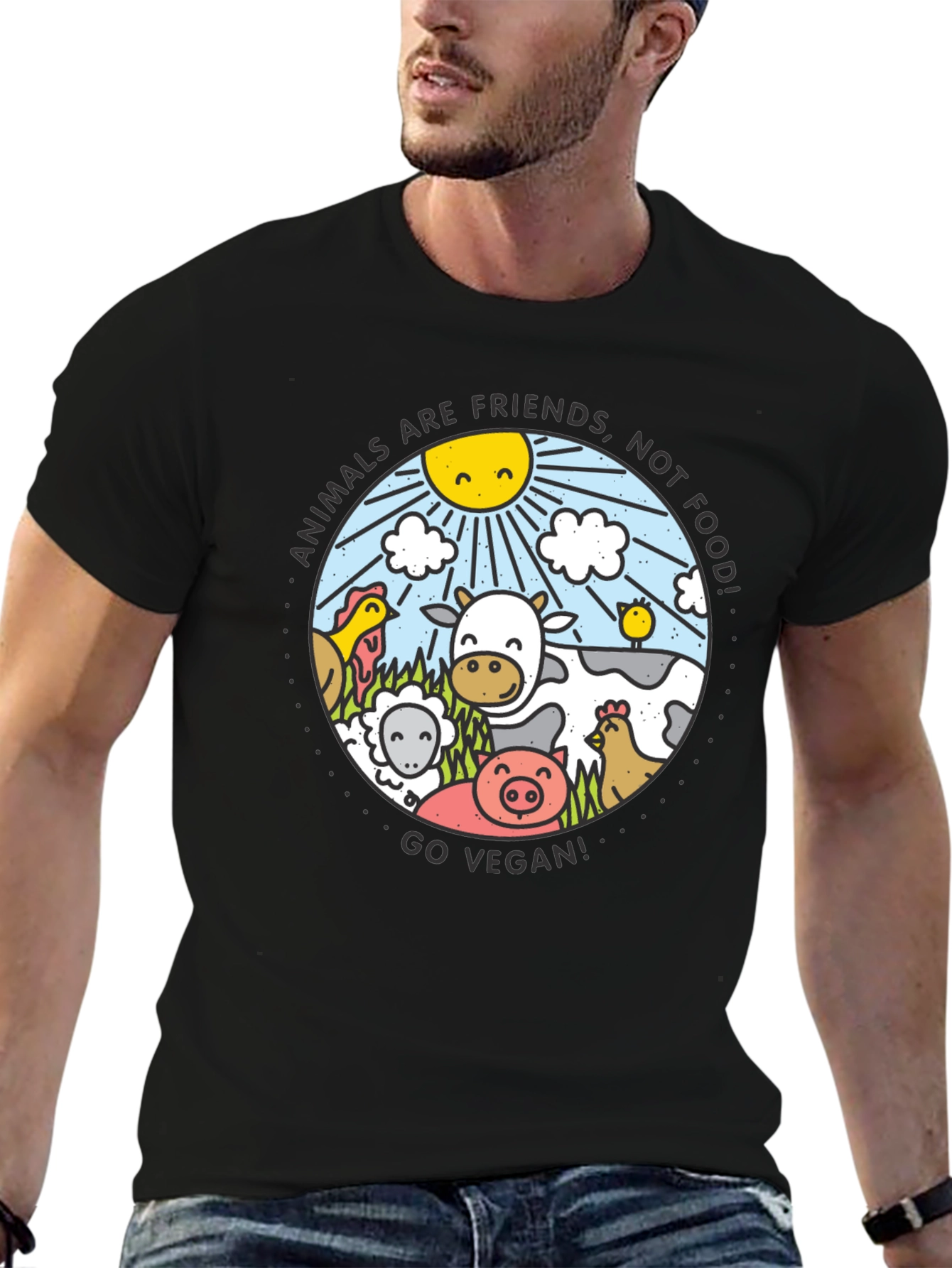 Vegan Life T-Shirt: Animals Are Friends