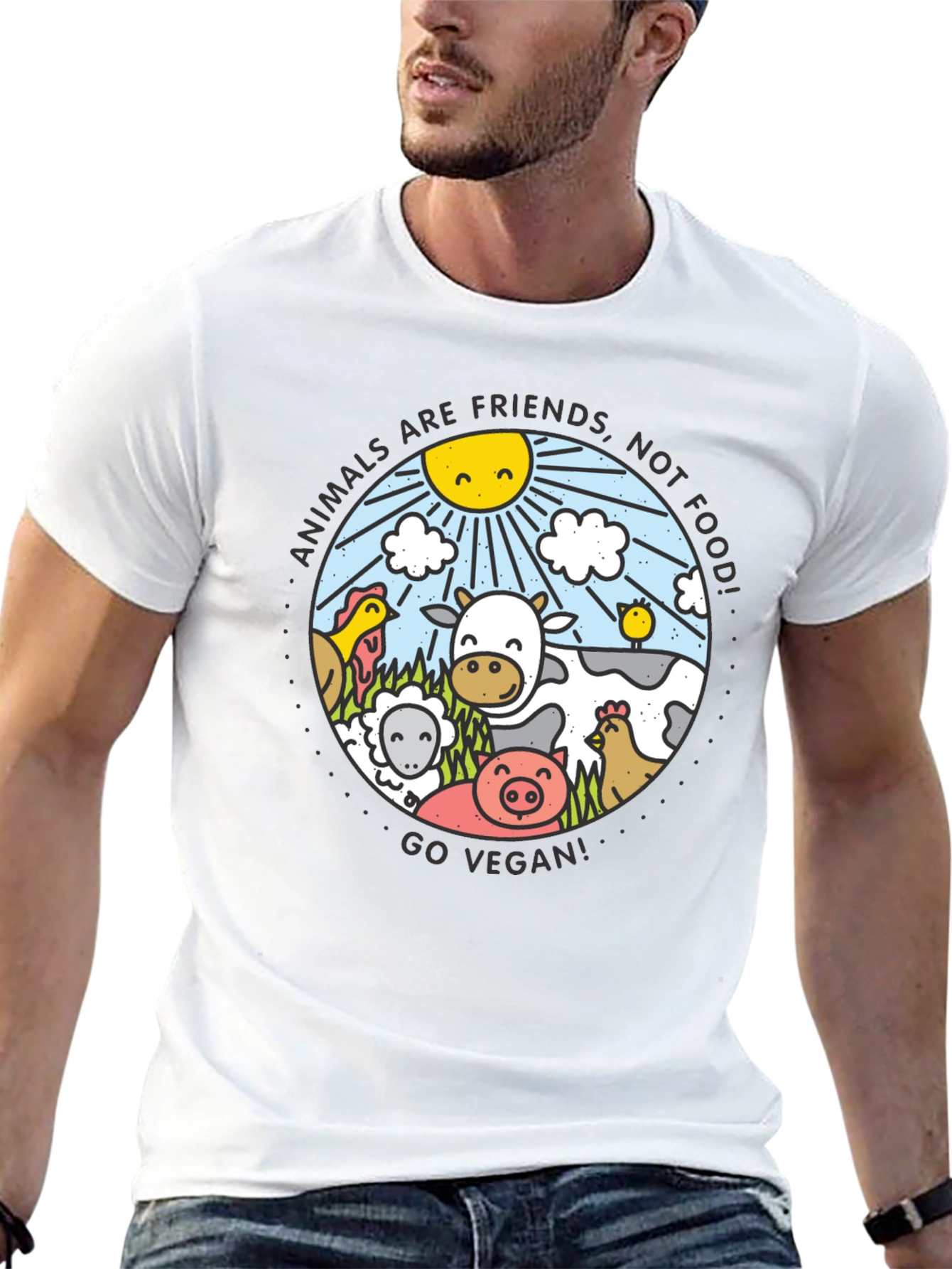 Vegan Life T-Shirt: Animals Are Friends