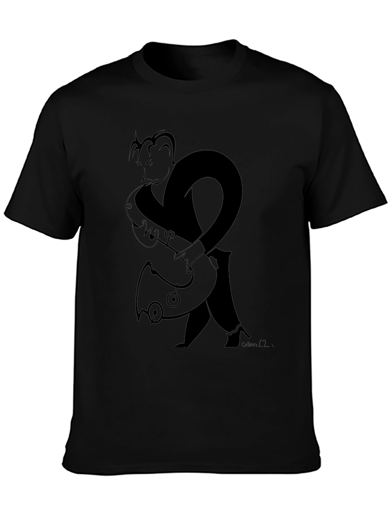 Saxophone Player Graphic Tee - Black