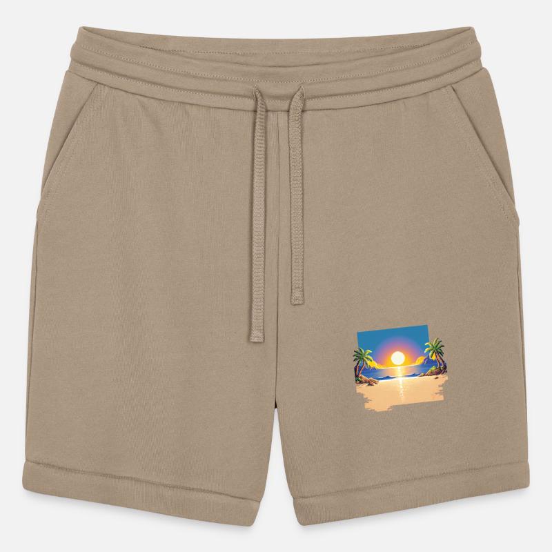 A pixel art of beach and sun
