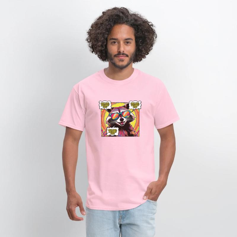 A Psychedelic Trash Advocate Raccoon