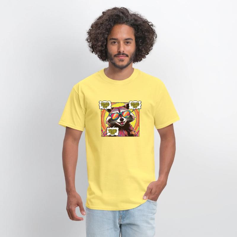 A Psychedelic Trash Advocate Raccoon