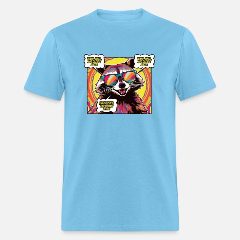 A Psychedelic Trash Advocate Raccoon