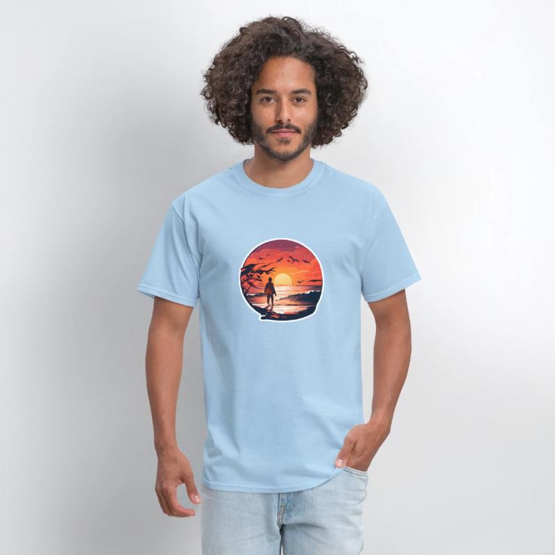 A Traveler Standing On A Beach