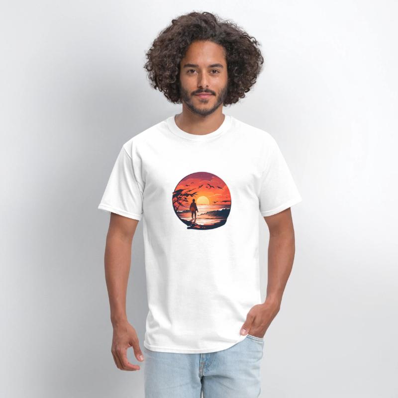 A Traveler Standing On A Beach