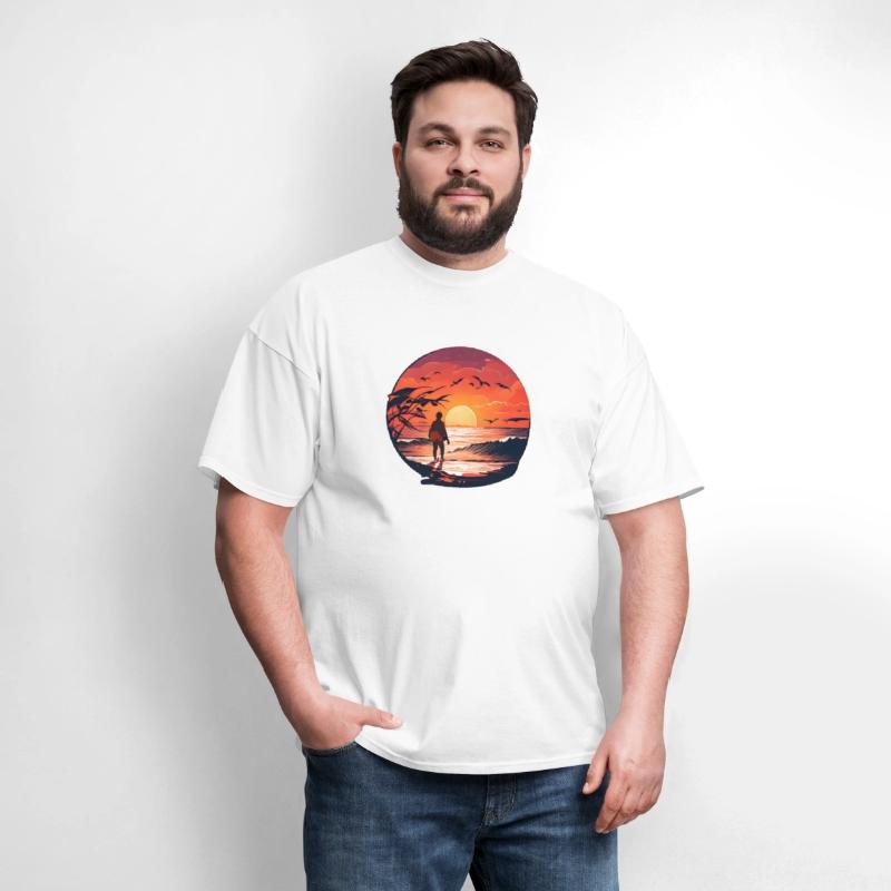 A Traveler Standing On A Beach