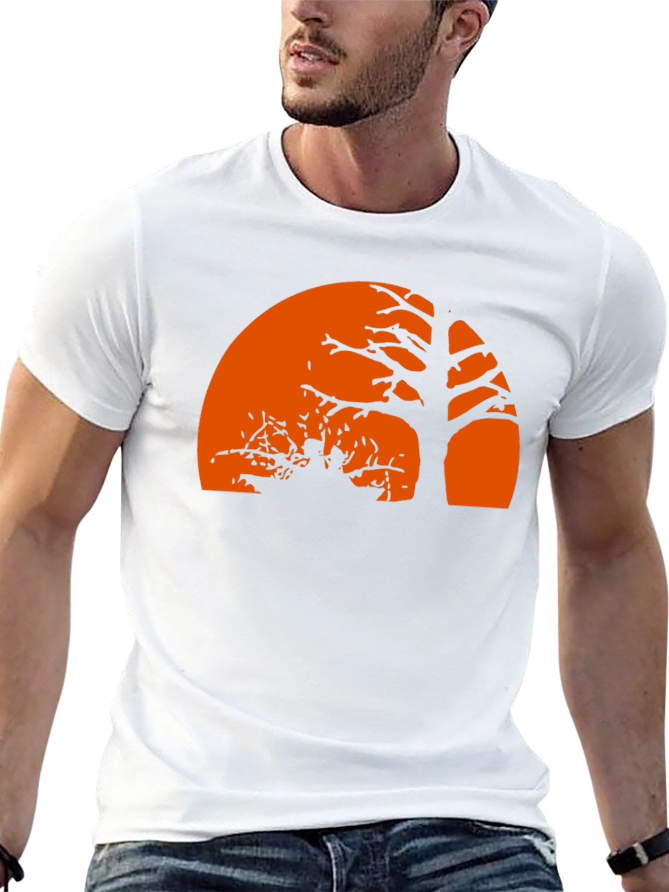 Spooky Halloween Tree Silhouette T-Shirt