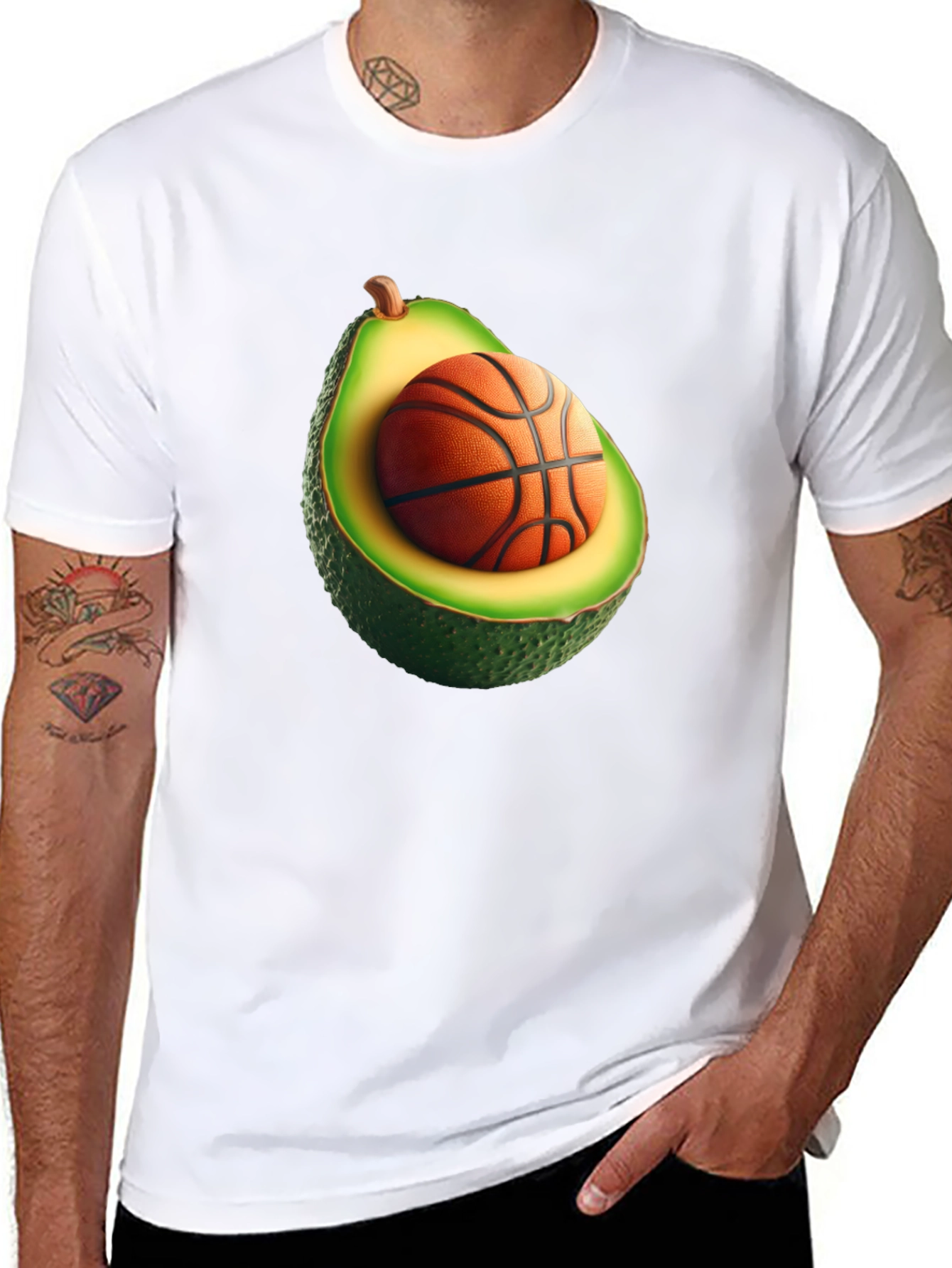 Avocado Basketball T-Shirt - Funny Graphic Tee