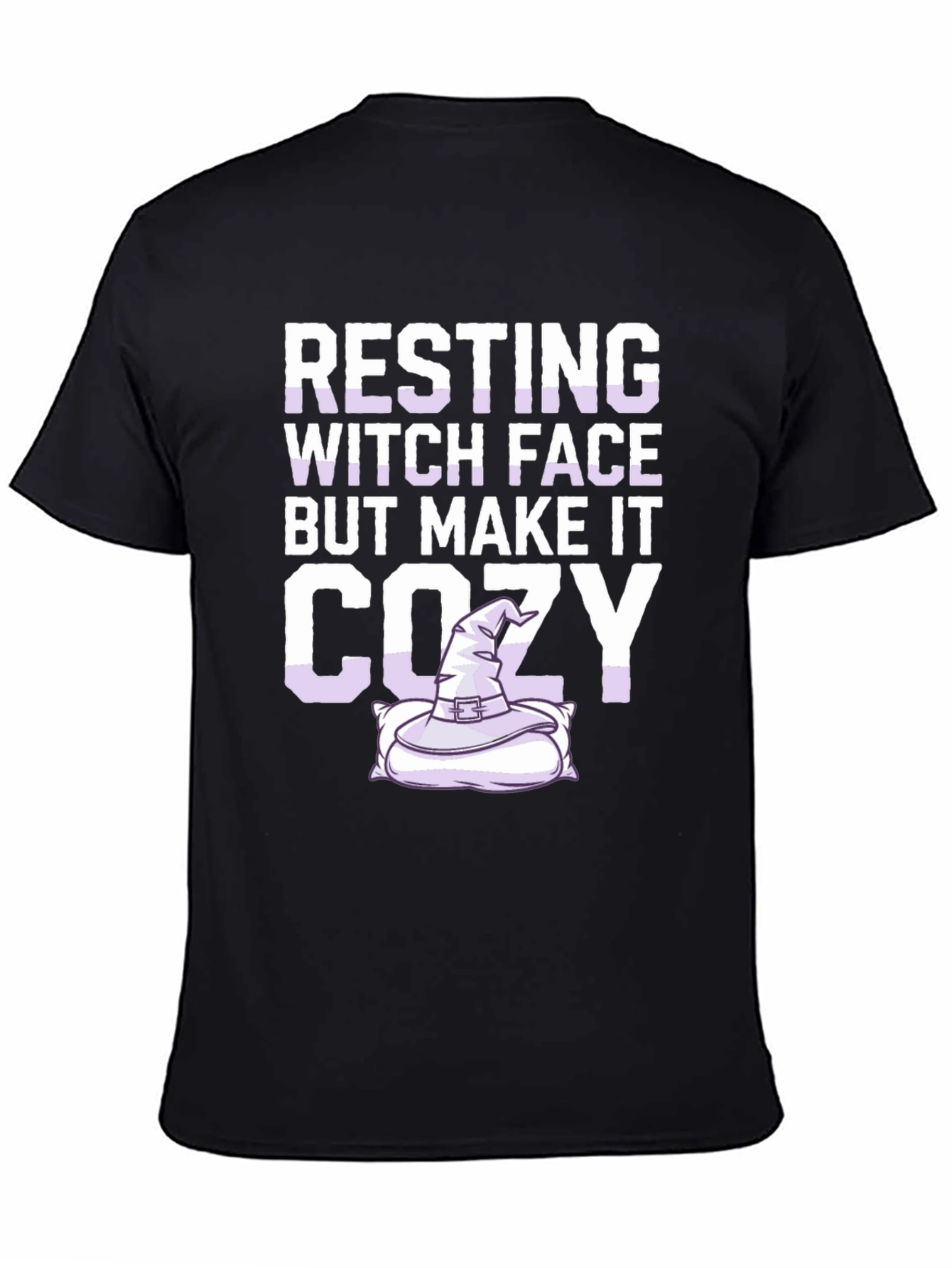 Resting Witch Face Cozy T-Shirt - Halloween Apparel