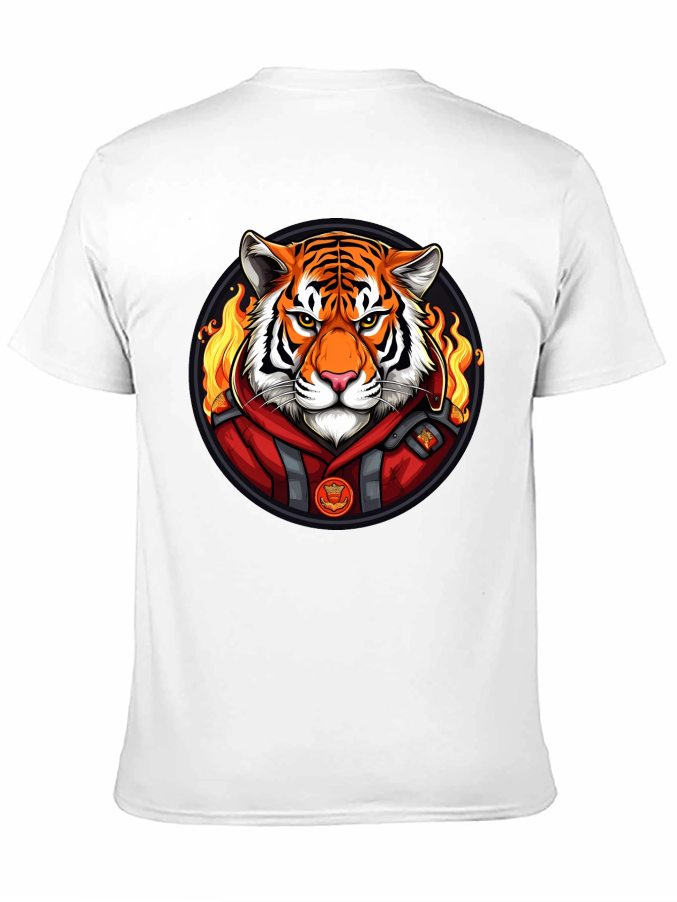 Fiery Tiger Graphic Tee - Cool Animal Print