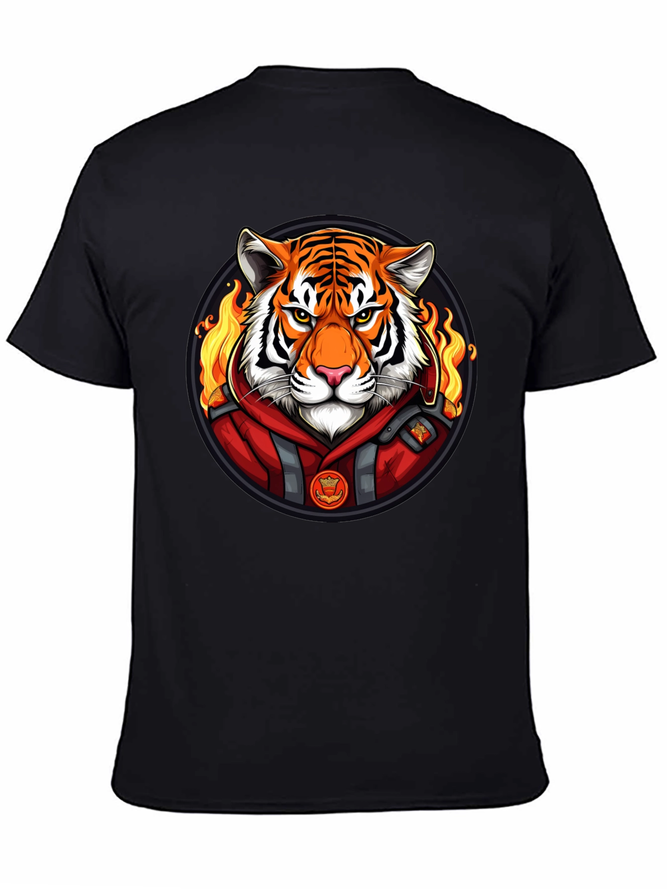 Fiery Tiger Graphic Tee - Cool Animal Print