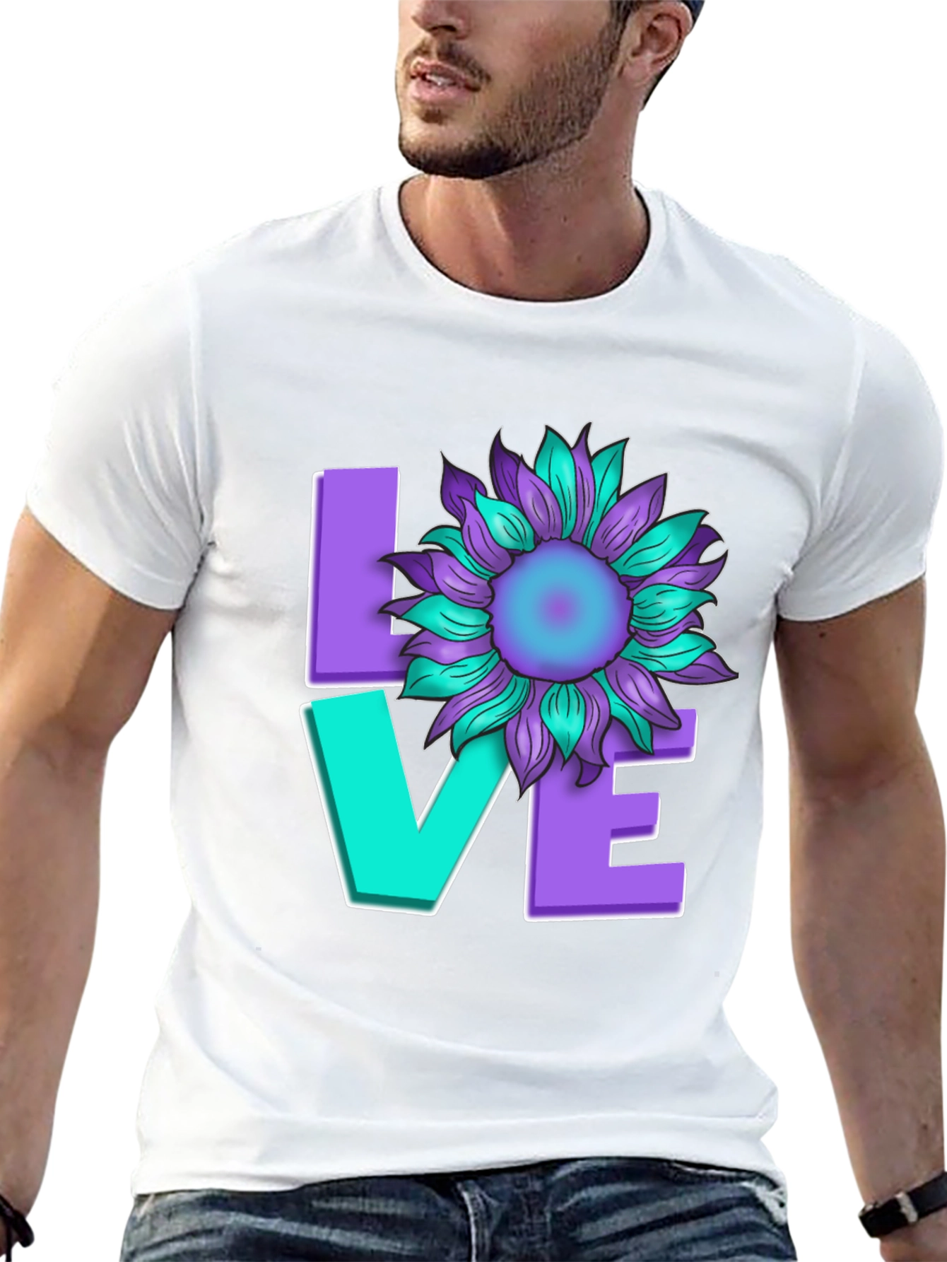 Love Sunflower Graphic T-Shirt