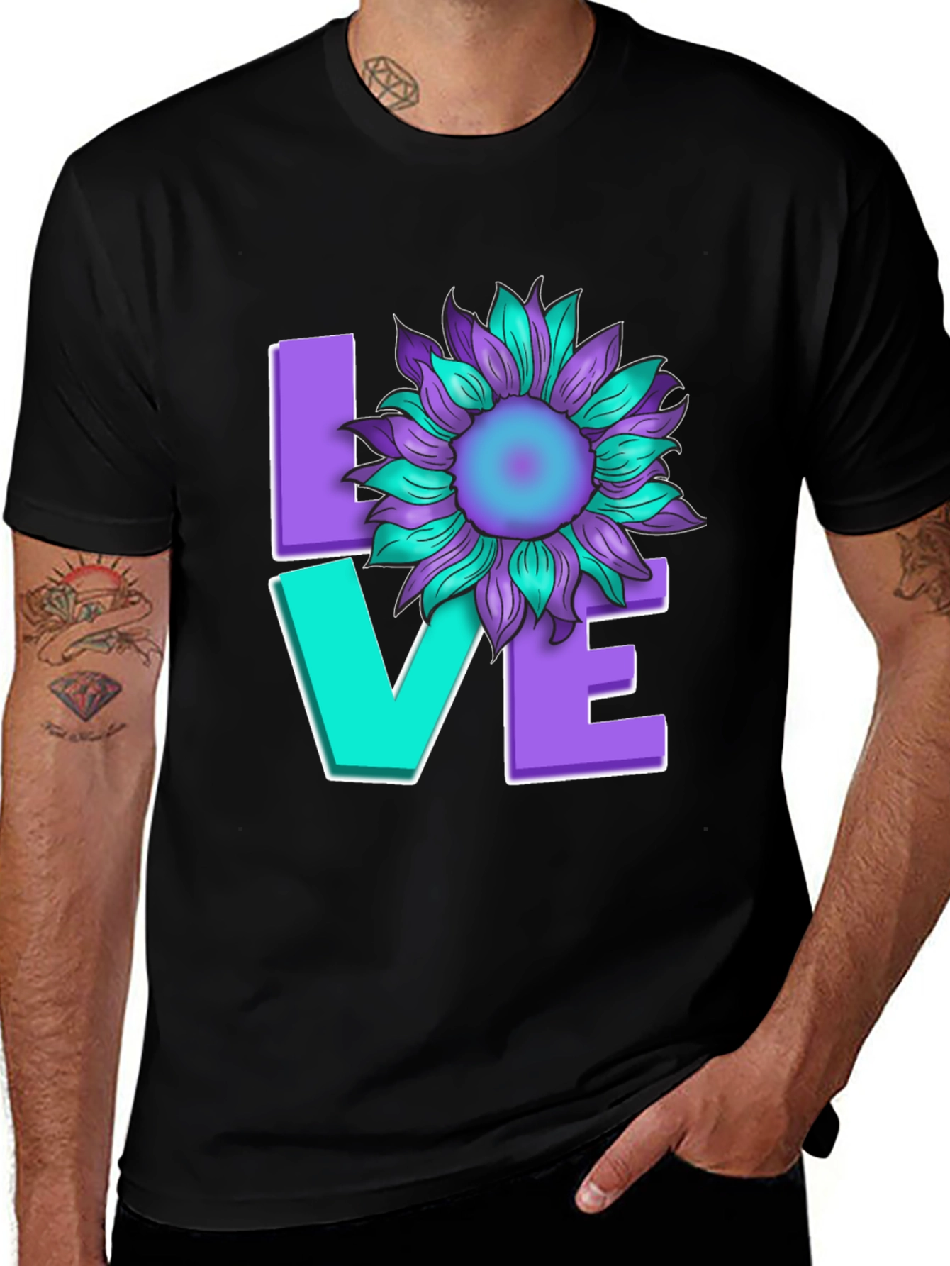 Love Sunflower Graphic T-Shirt