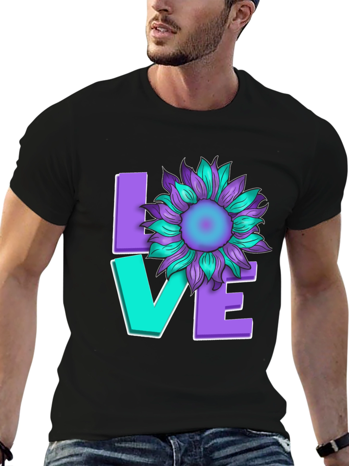 Love Sunflower Graphic T-Shirt