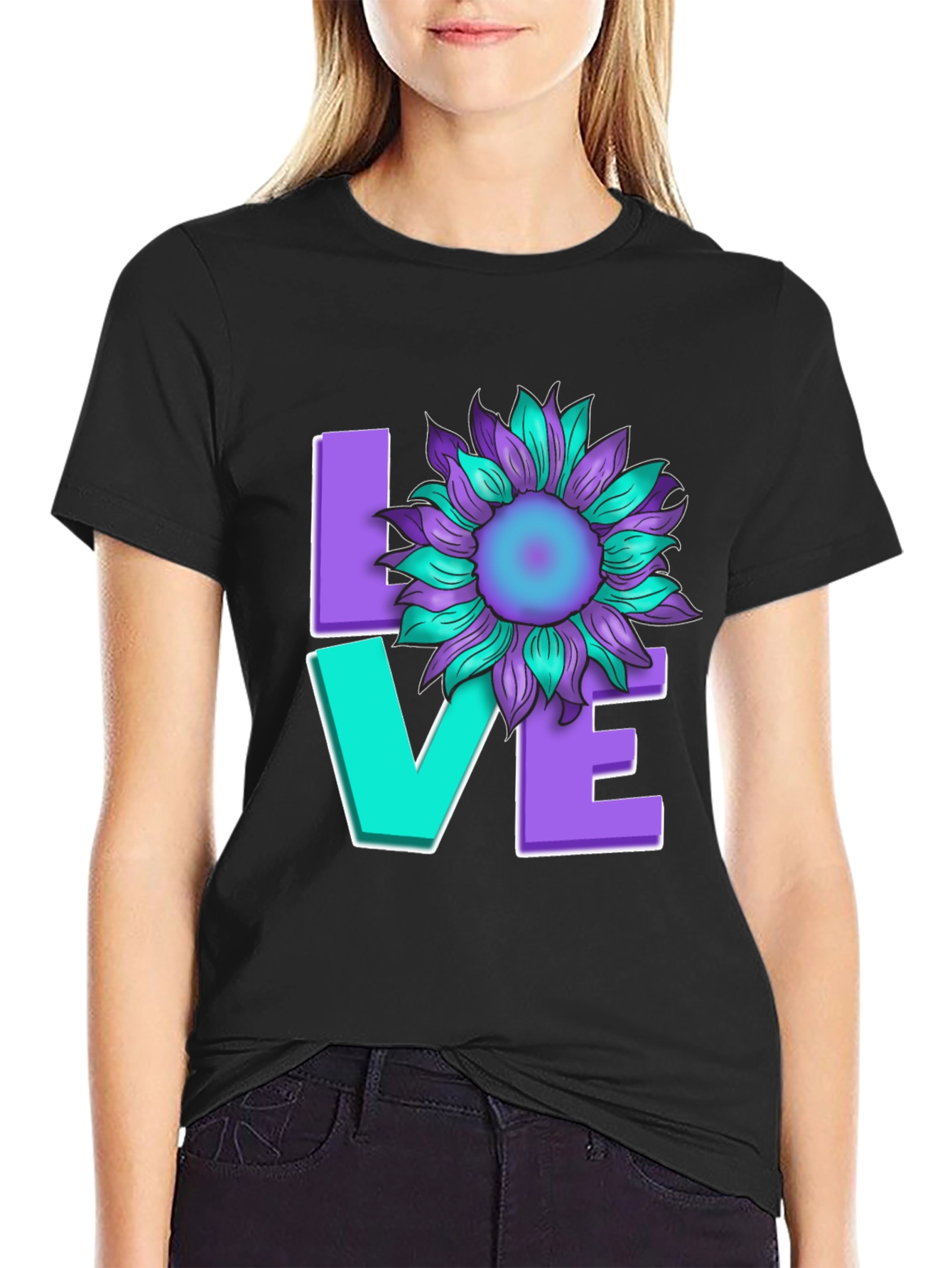 Love Sunflower Graphic T-Shirt