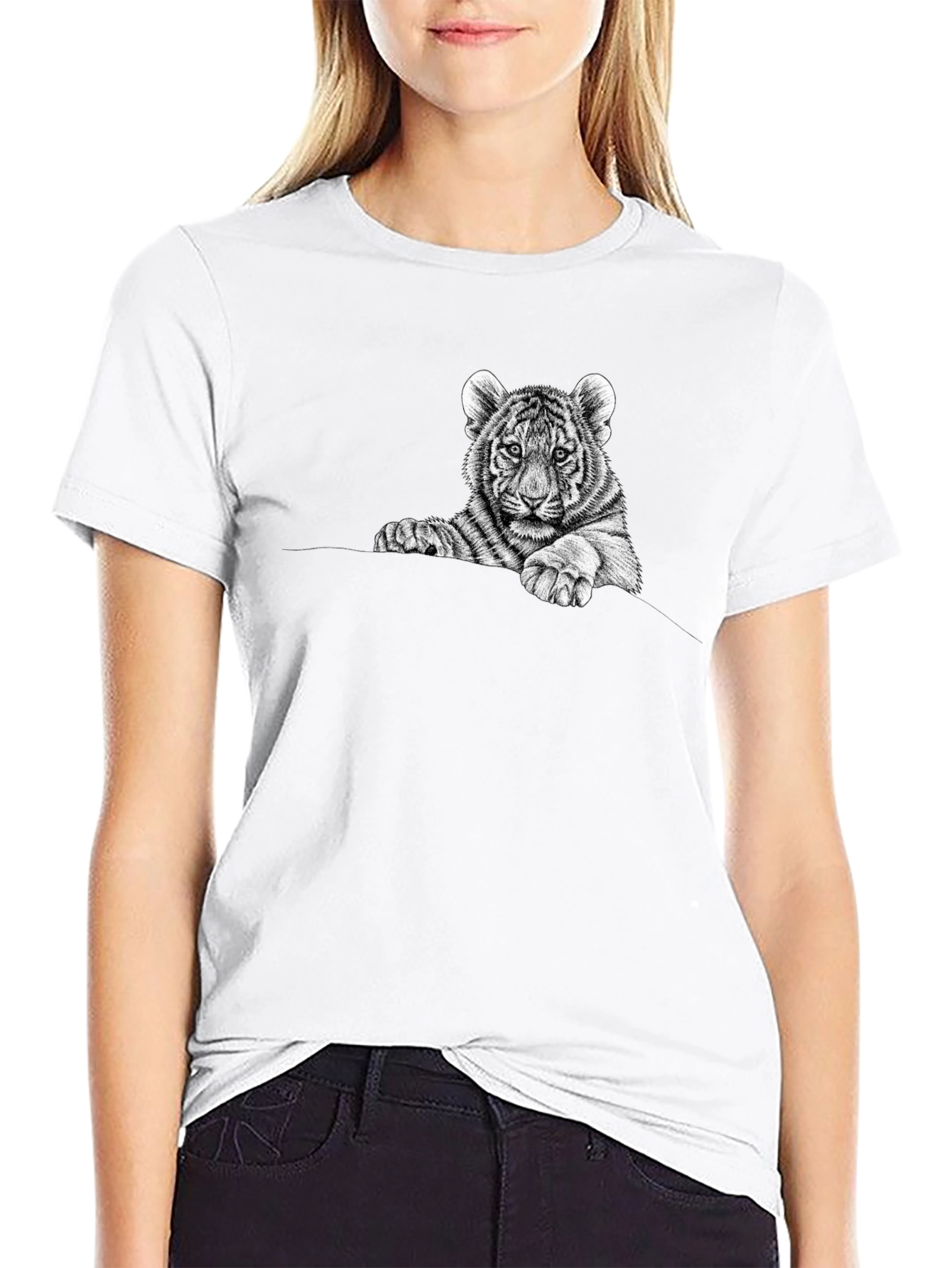 Tiger Cub Graphic Tee - Black Cotton