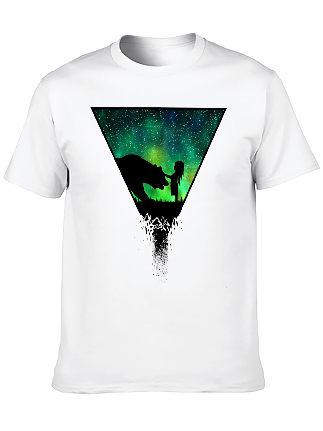 Cosmic Bear & Girl Graphic T-Shirt