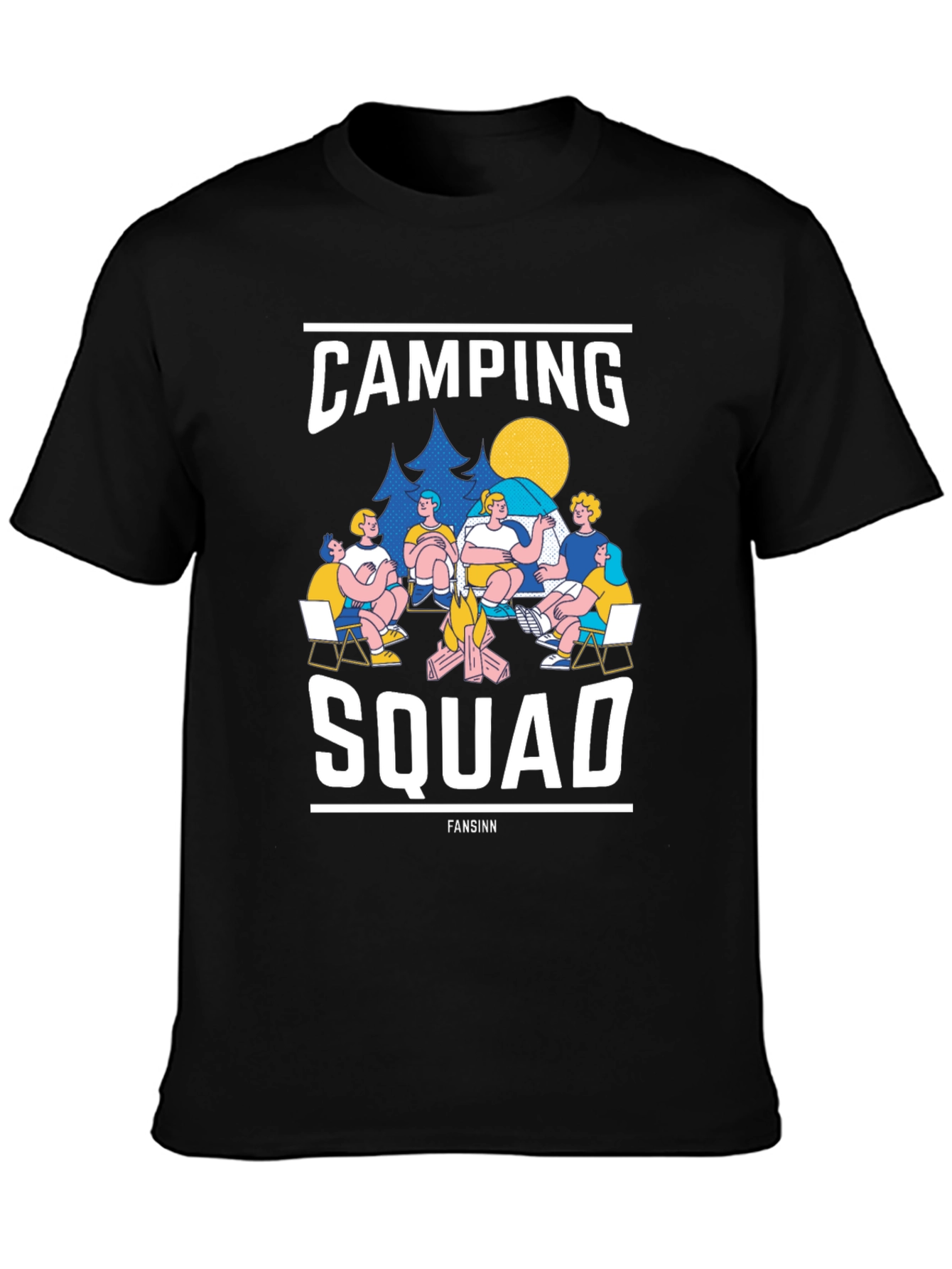 Camping Squad Black T-Shirt