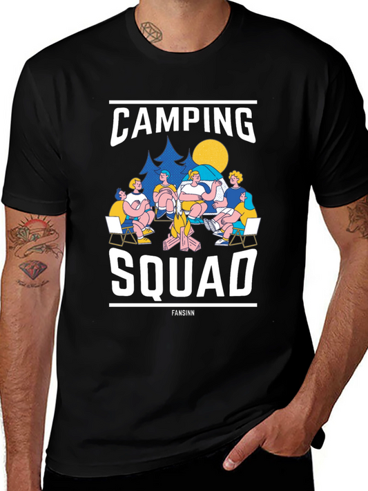 Camping Squad Black T-Shirt