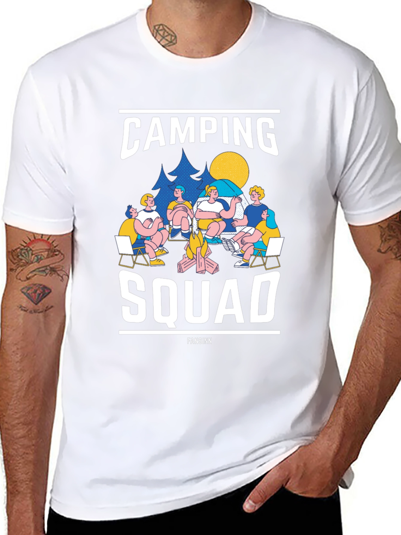 Camping Squad Black T-Shirt