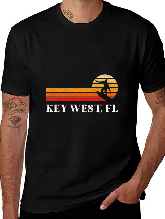 Key West FL Surfer Retro T-Shirt