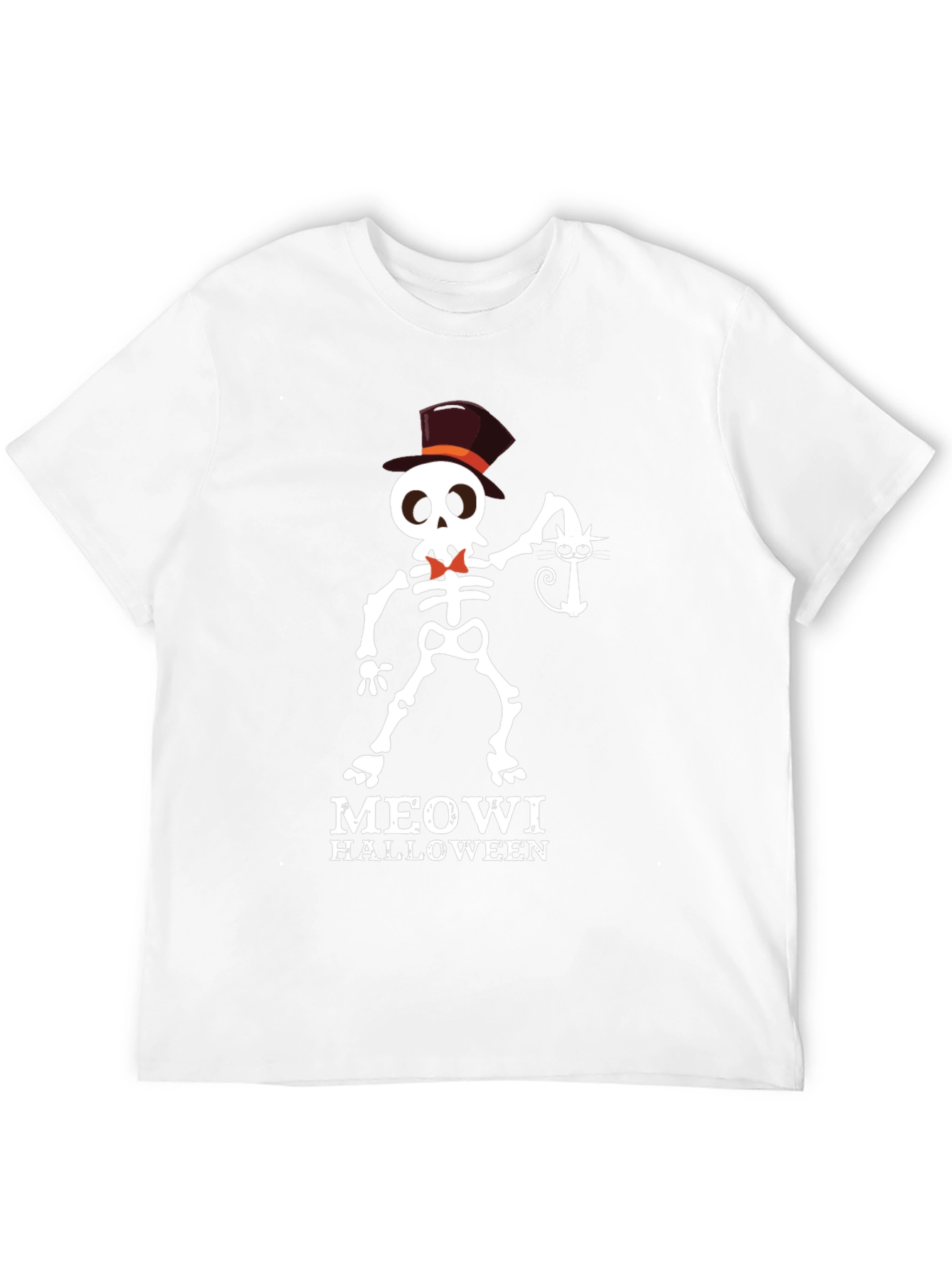 Meowi Halloween T-Shirt - Skeleton Cat Lover Tee