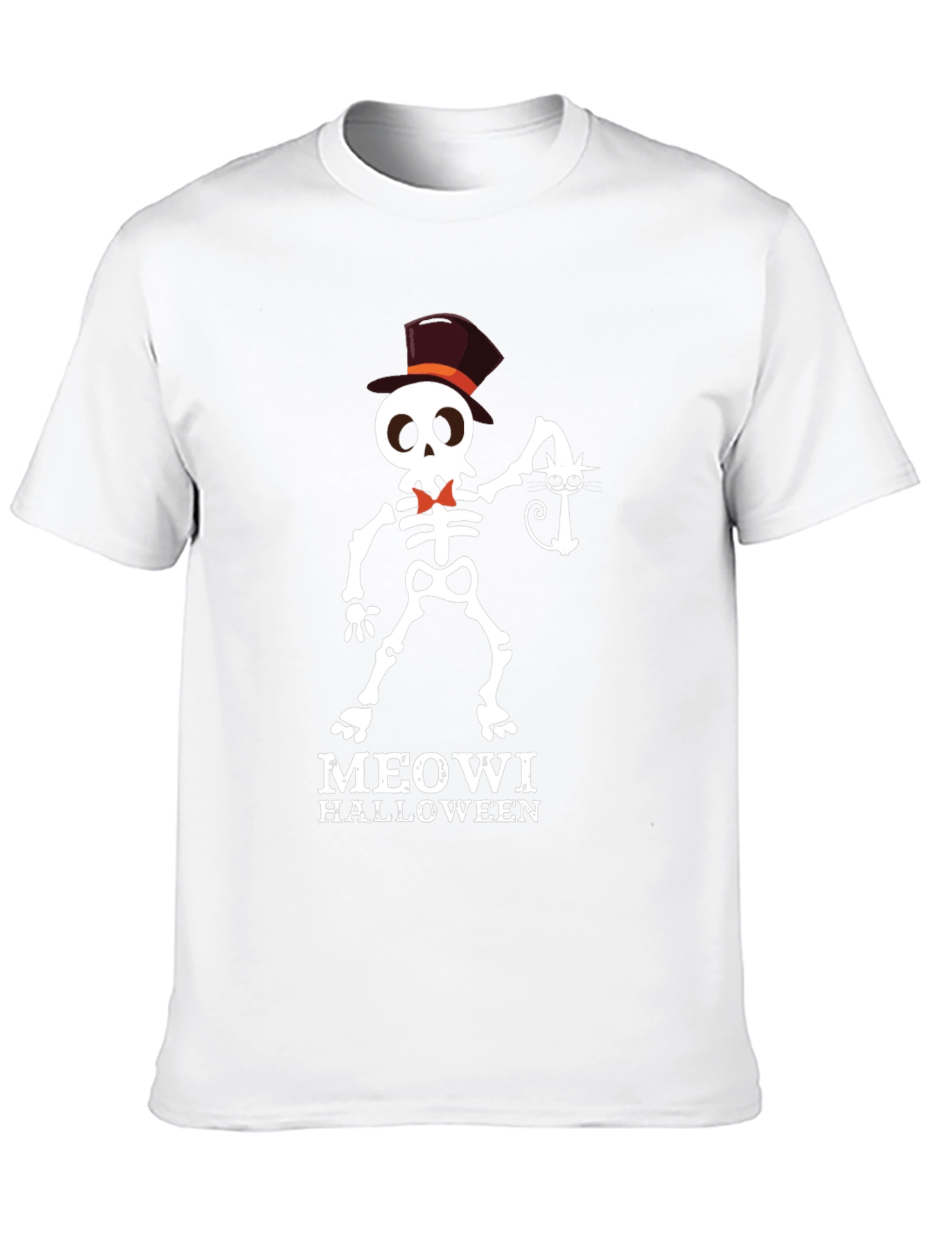 Meowi Halloween T-Shirt - Skeleton Cat Lover Tee