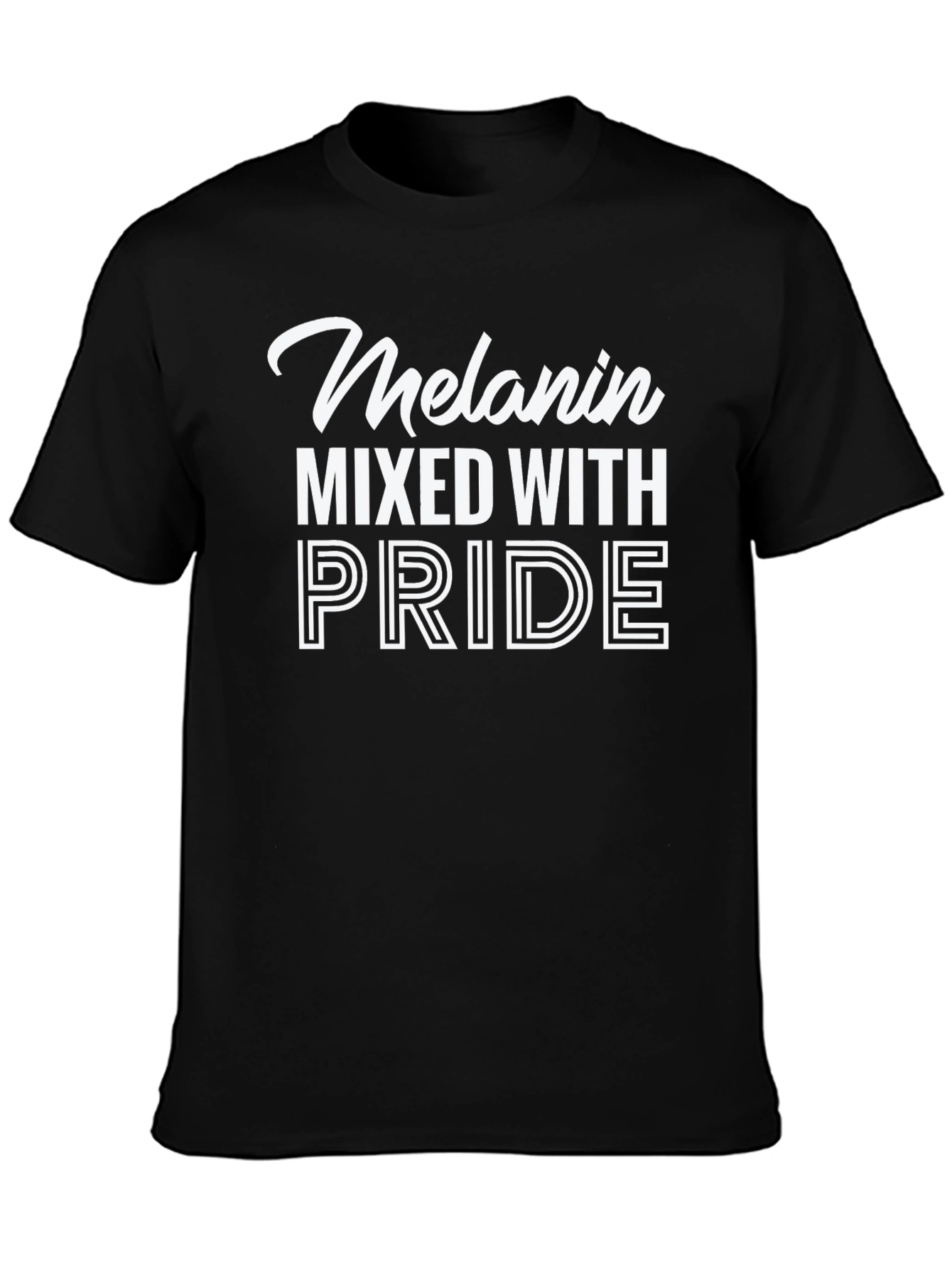 Melanin Mixed With Pride T-Shirt - Black