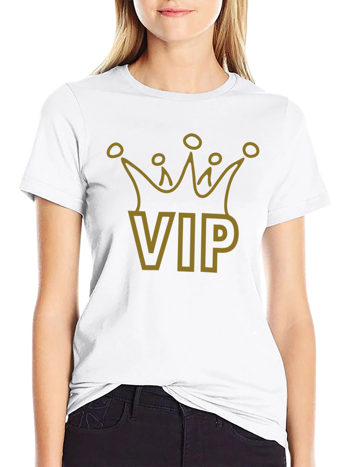 VIP Crown Graphic T-Shirt - Black