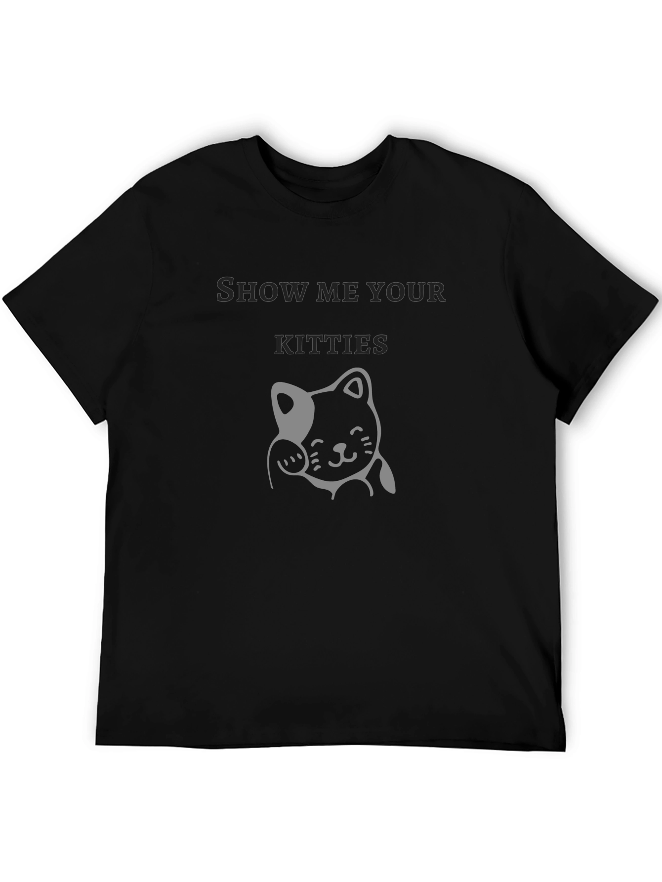 Show Me Your Kitties Black Graphic Tee