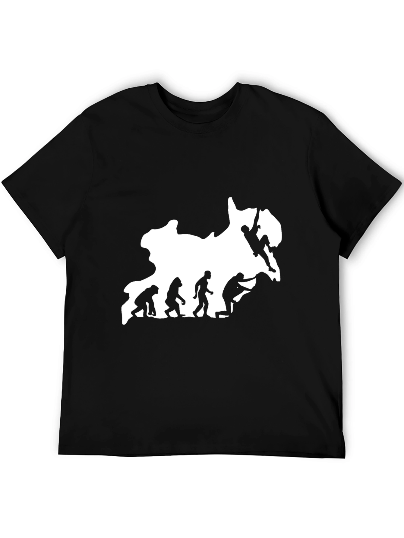 Evolution Climbing T-Shirt Black Novelty Tee