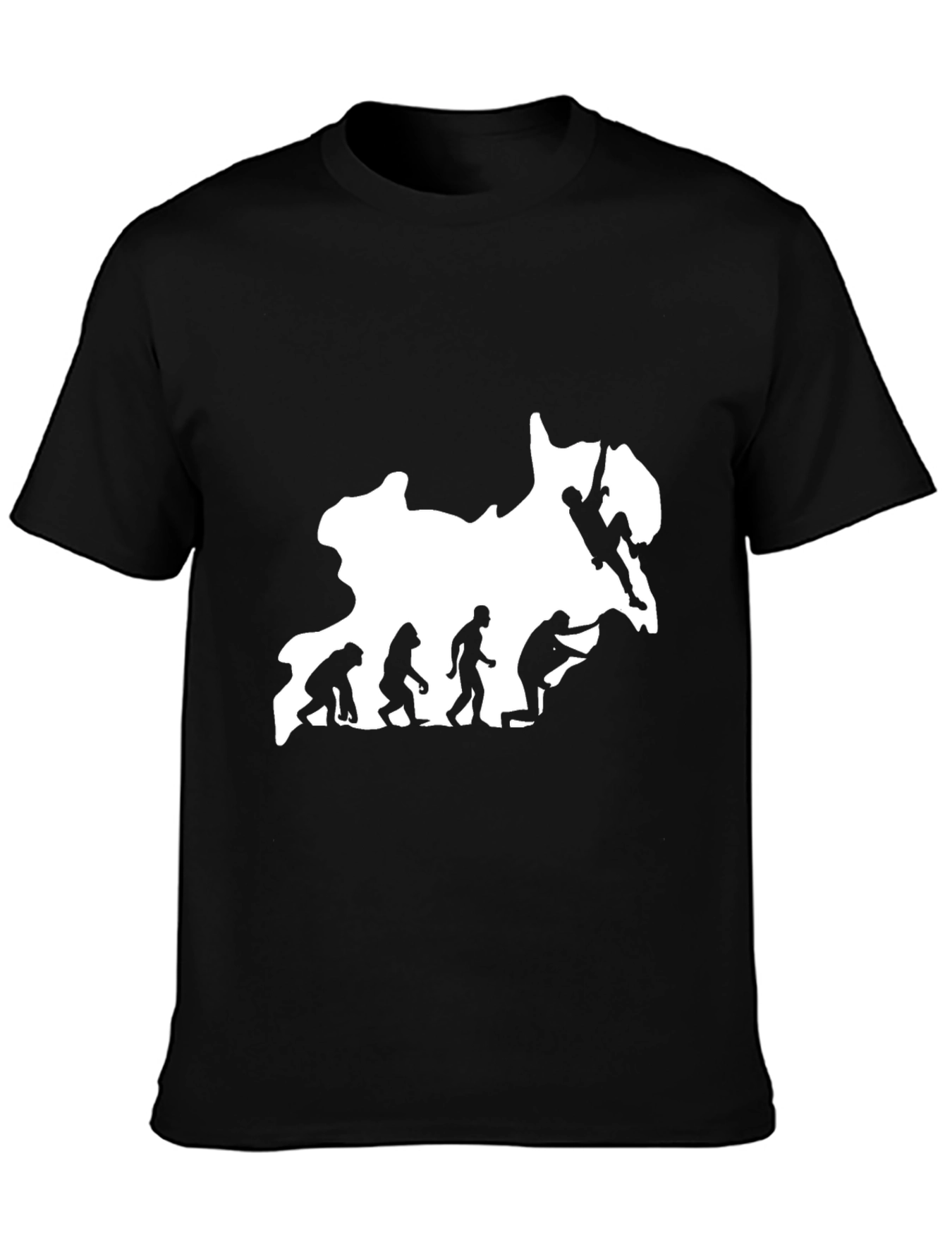 Evolution Climbing T-Shirt Black Novelty Tee