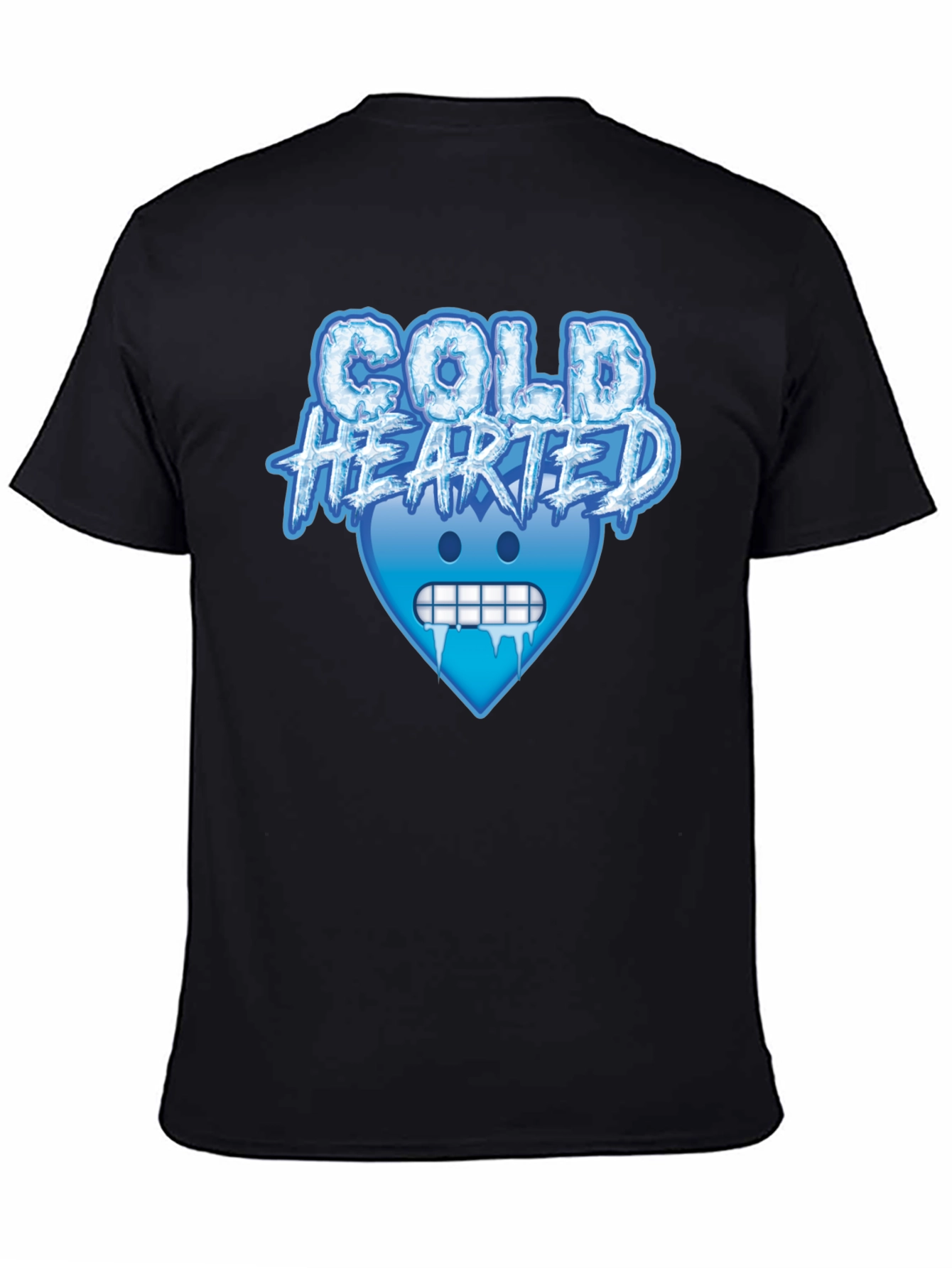 Cold Hearted Graphic Tee - Cool Emoji Design